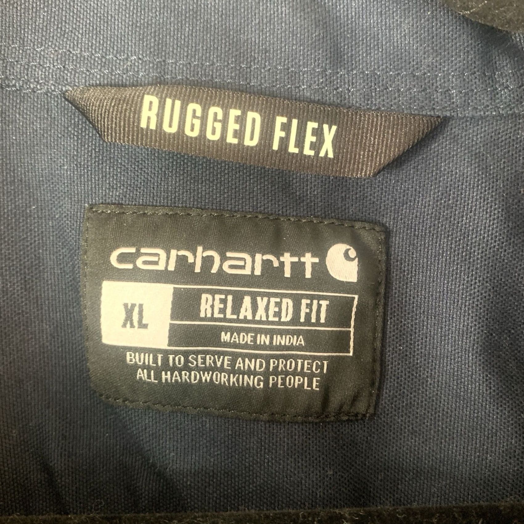 Carhartt Carhartt Shirt Mens XL Blue Relaxed Fit Button-Up Canvas Grunge Workwear Dadcore Pocketed Exceptions: Rugged Flex (no extra) Size US XL / EU 56 / 4 - 2 Thumbnail