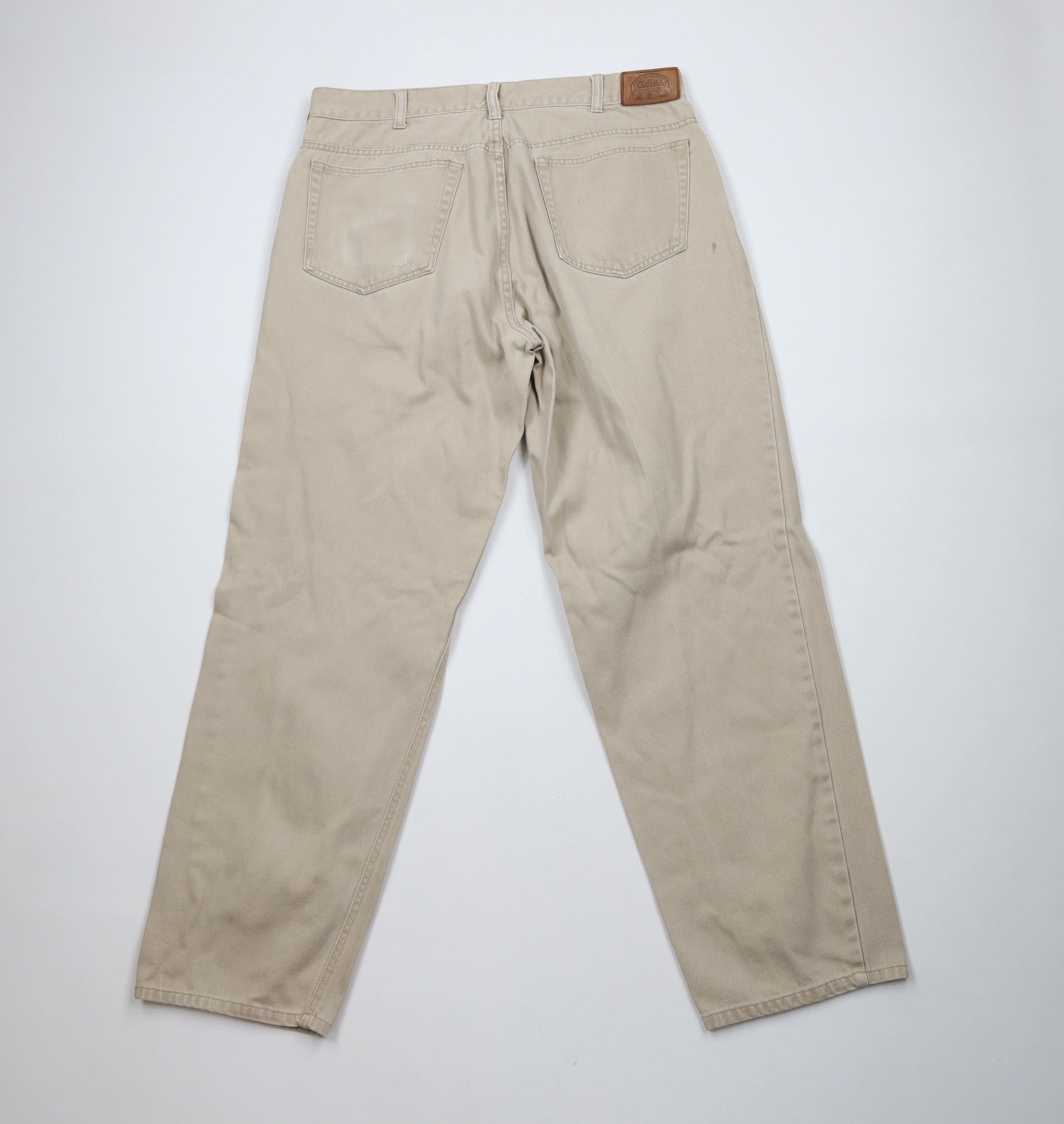 Cabelas × Vintage Vintage 90s Cabelas Straight Leg Denim Jeans Beige Cotton Size US 36 / EU 52 - 11 Thumbnail