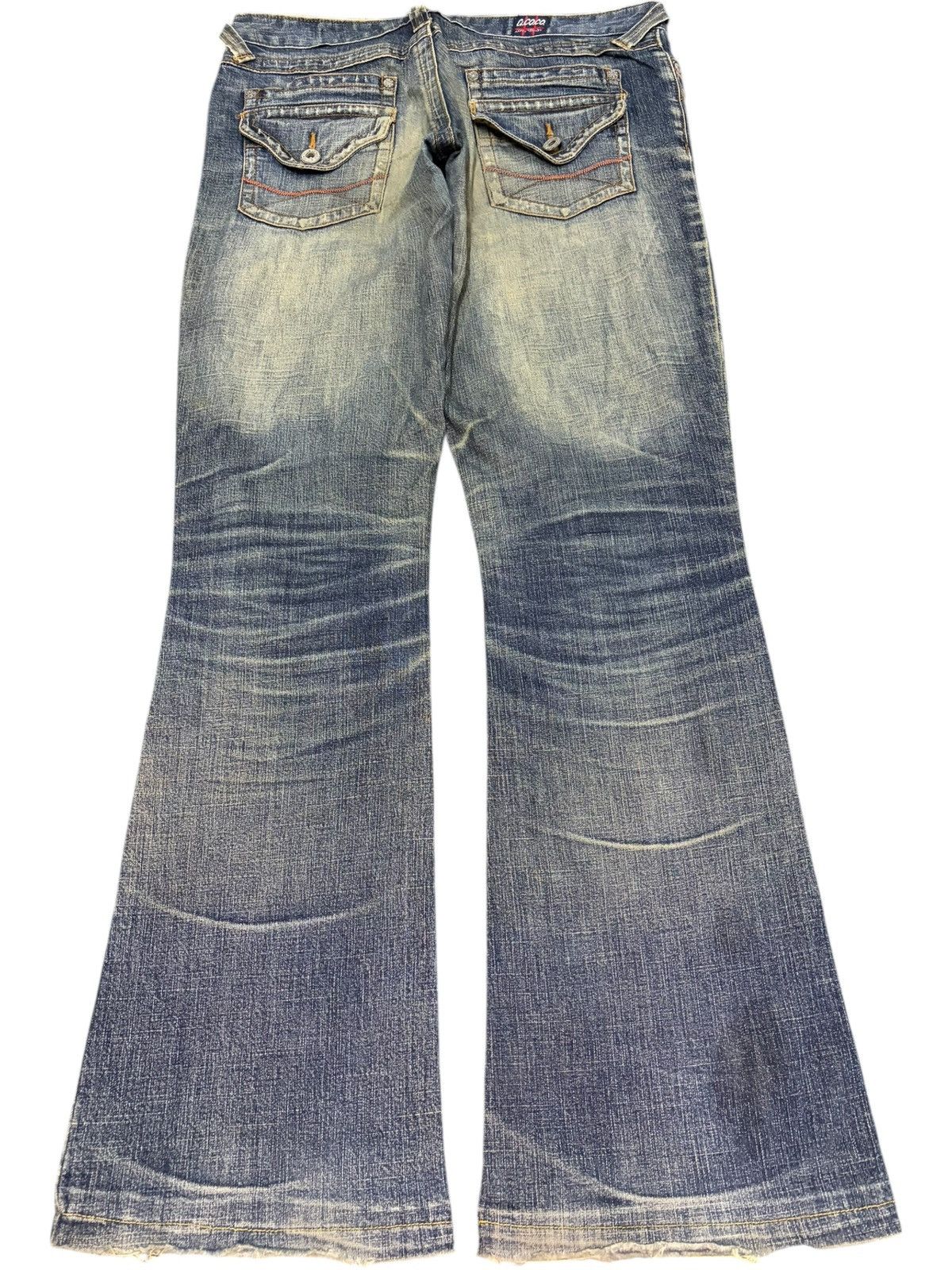 Hysteric Glamour Vintage Japanese Brand Distress Low Rise Flare Jeans Size 29" - 2 Thumbnail