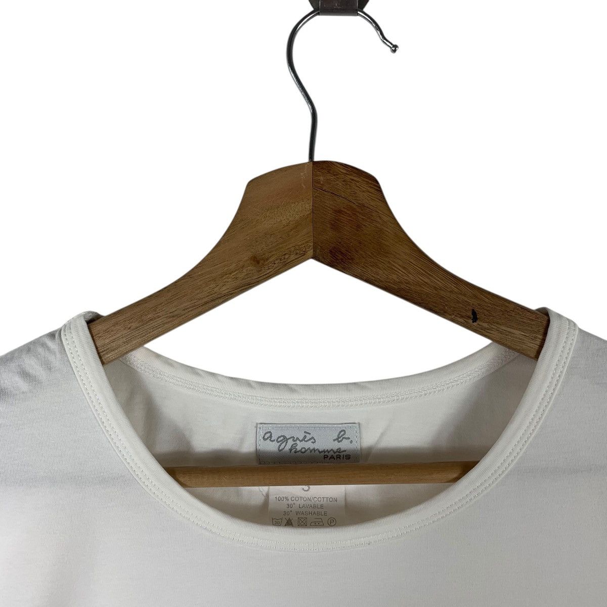 Designer × agnes b. AGNES B love sign printed white womens tee Size S / US 4 / IT 40 - 8 Thumbnail