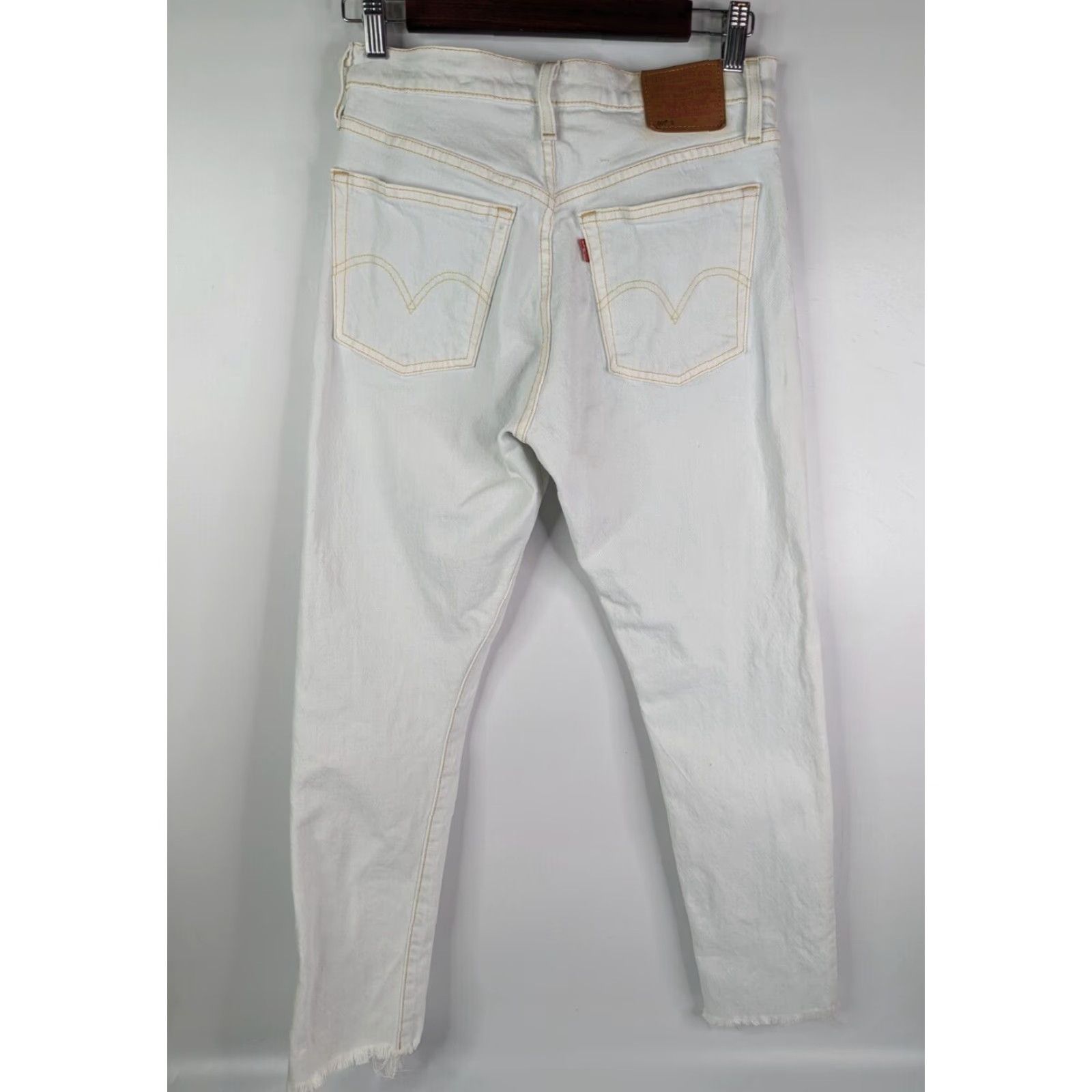 Levi's Levi's 501 S Skinny Jeans White Light Blue Denim 501 Model 26x28 Womens Size 26 Size 26" / US 2 / IT 38 - 4 Thumbnail