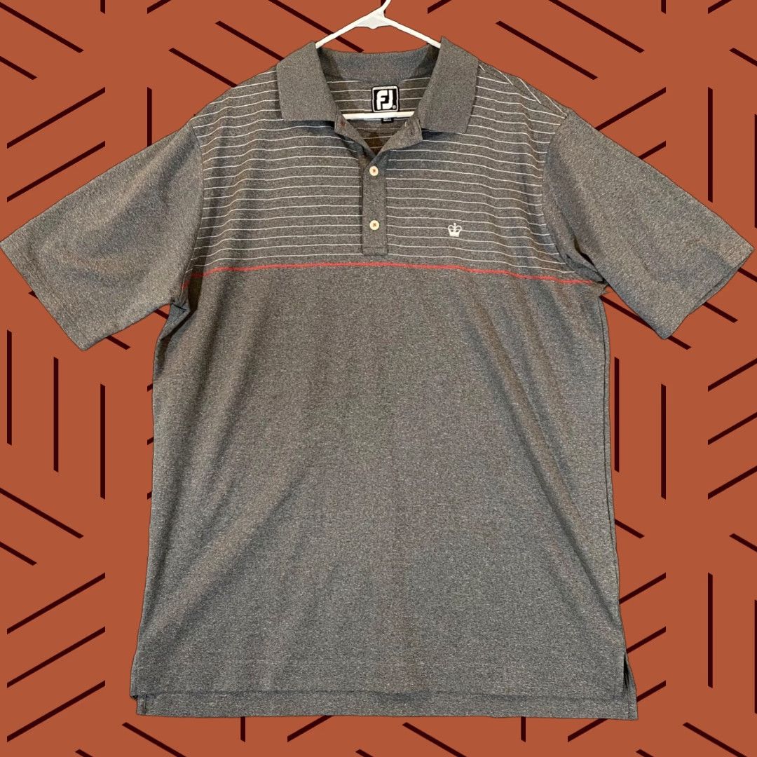 Footjoy FootJoy Polo Shirt Mens 2XL Gray White King Creek Country Club Golf DE Sport Shirt Polo Size US XXL / EU 58 / 5 - 1 Thumbnail