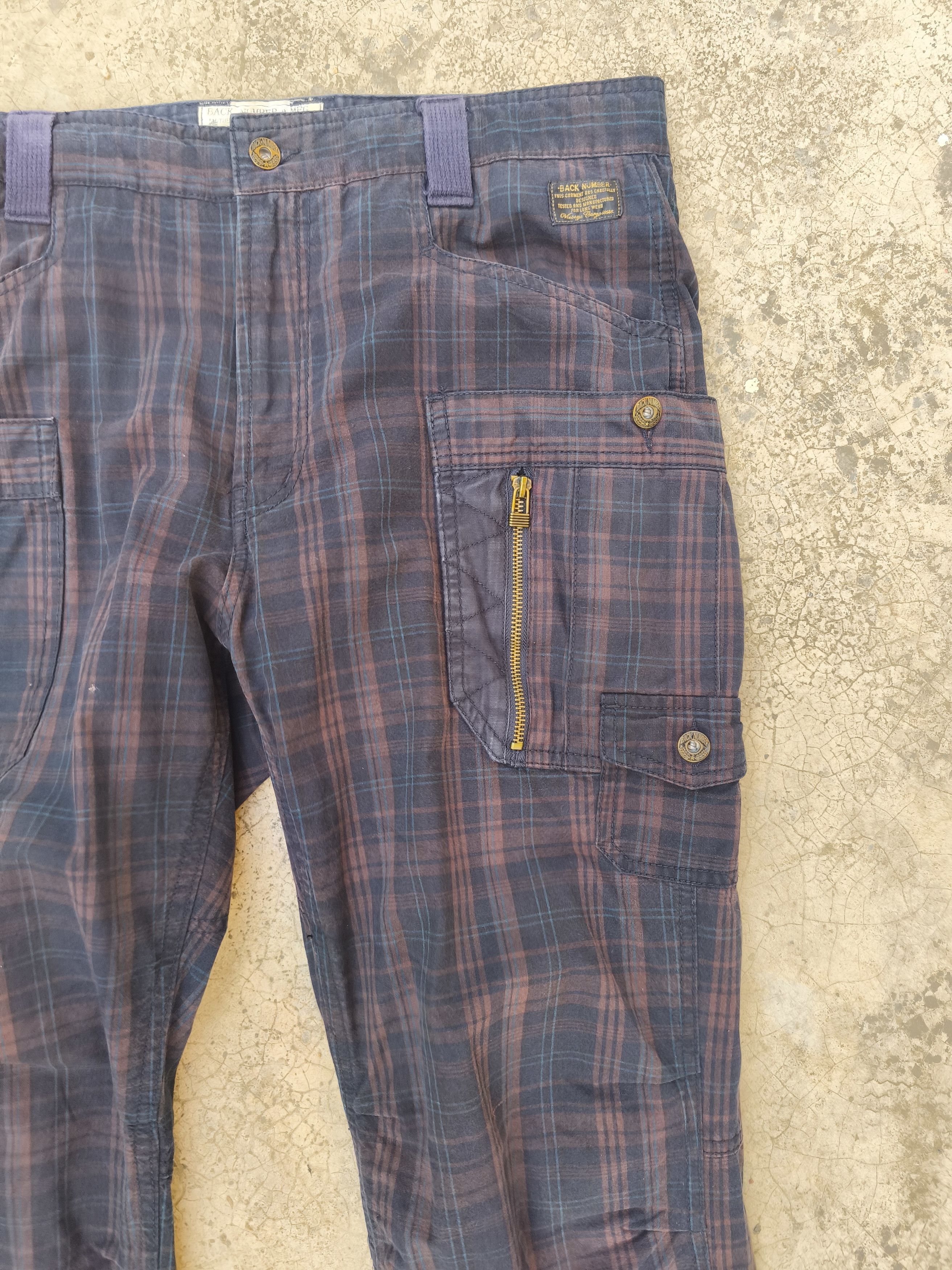 Japanese Brand Back Number cargo pants plaid Size US 36 / EU 52 - 12 Thumbnail