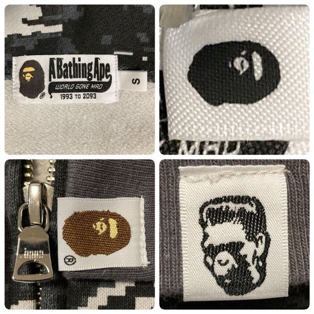 Bape BAPE MULTI PIXEL CAMO SHARK FULL ZIP HOODIE a bathing ape Size US S / EU 44-46 / 1 - 8 Thumbnail