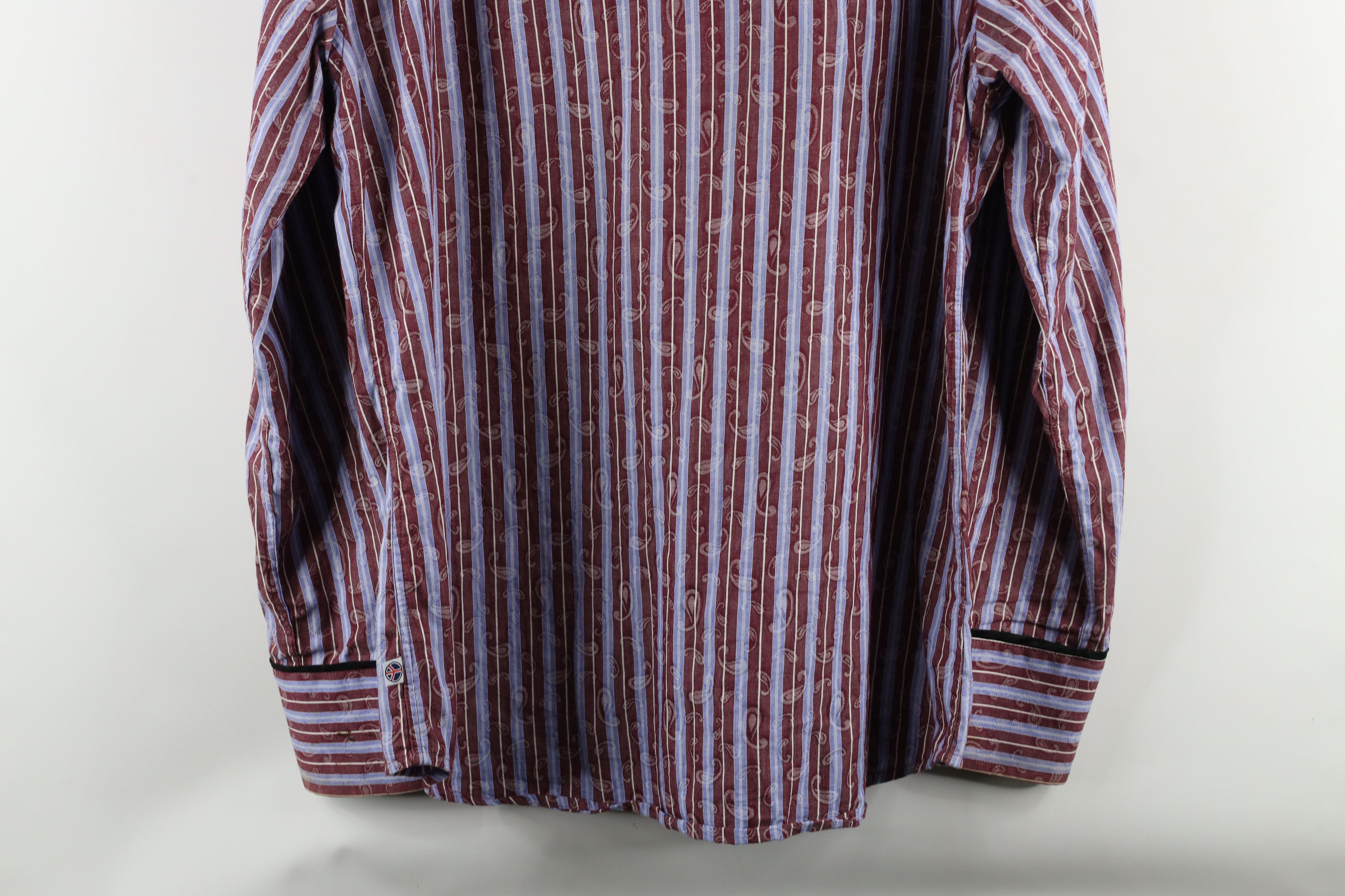 Vintage Vintage John Lennon Striped Paisley Collared Button Shirt Size US M / EU 48-50 / 2 - 17 Thumbnail