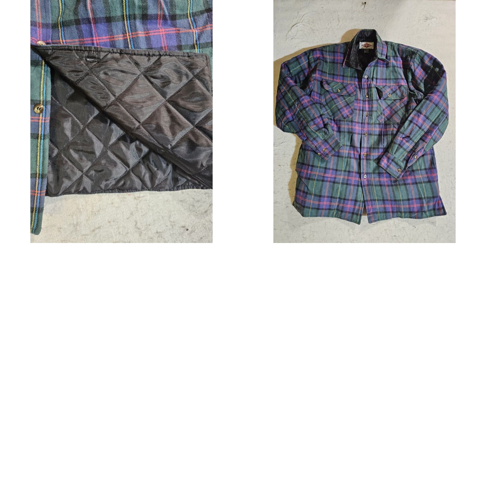 Vintage VINTAGE Big Yank Flannel Blue Plaid Shirt Jacket Button-Up Lined Men's Sz Large Shirt Size US L / EU 52-54 / 3 - 9 Thumbnail