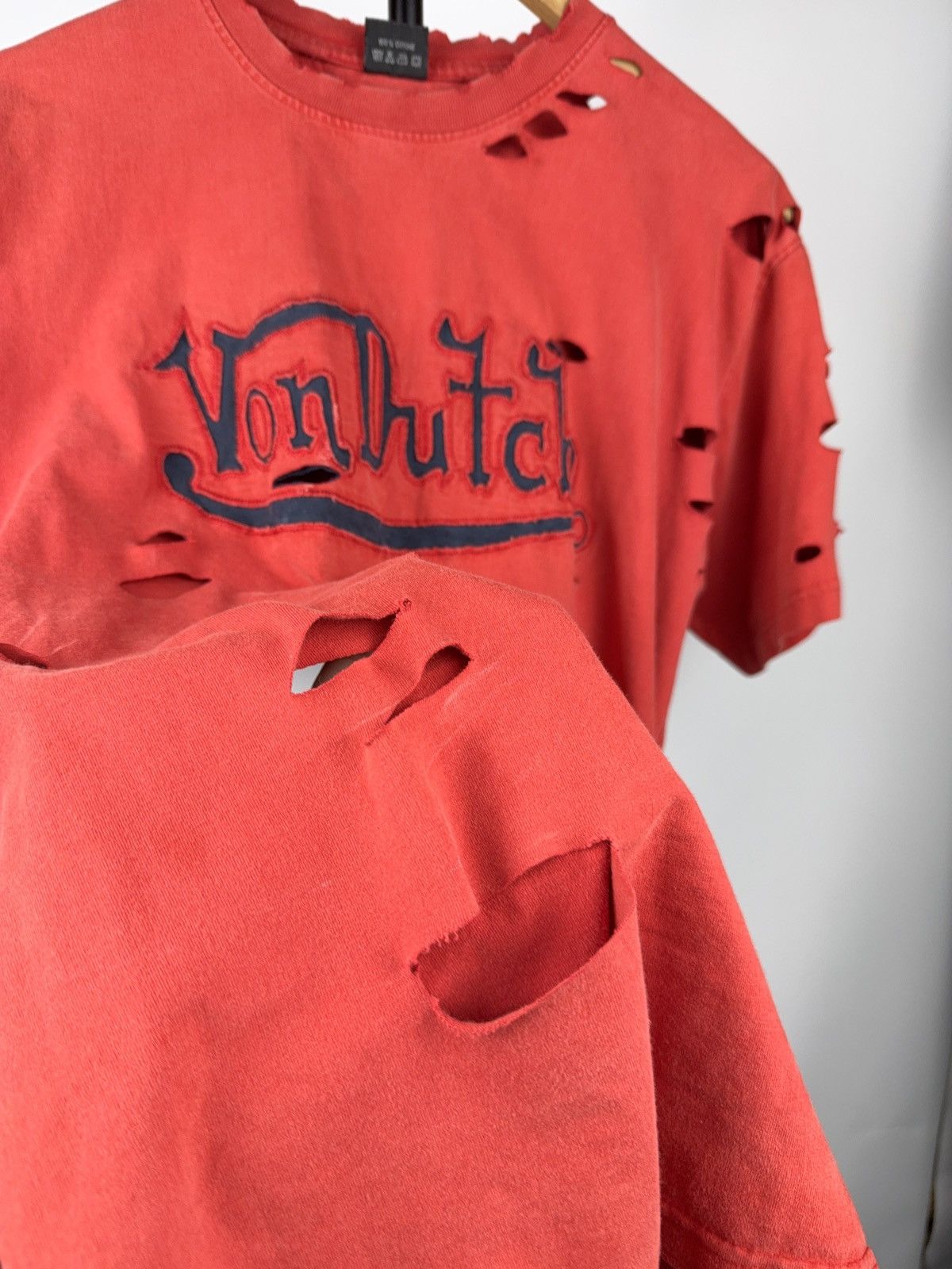 Von Dutch Von Dutch Faded Distressed Logo T Shirt Y2K Biker Grunge XL Size US XL / EU 56 / 4 - 9 Thumbnail
