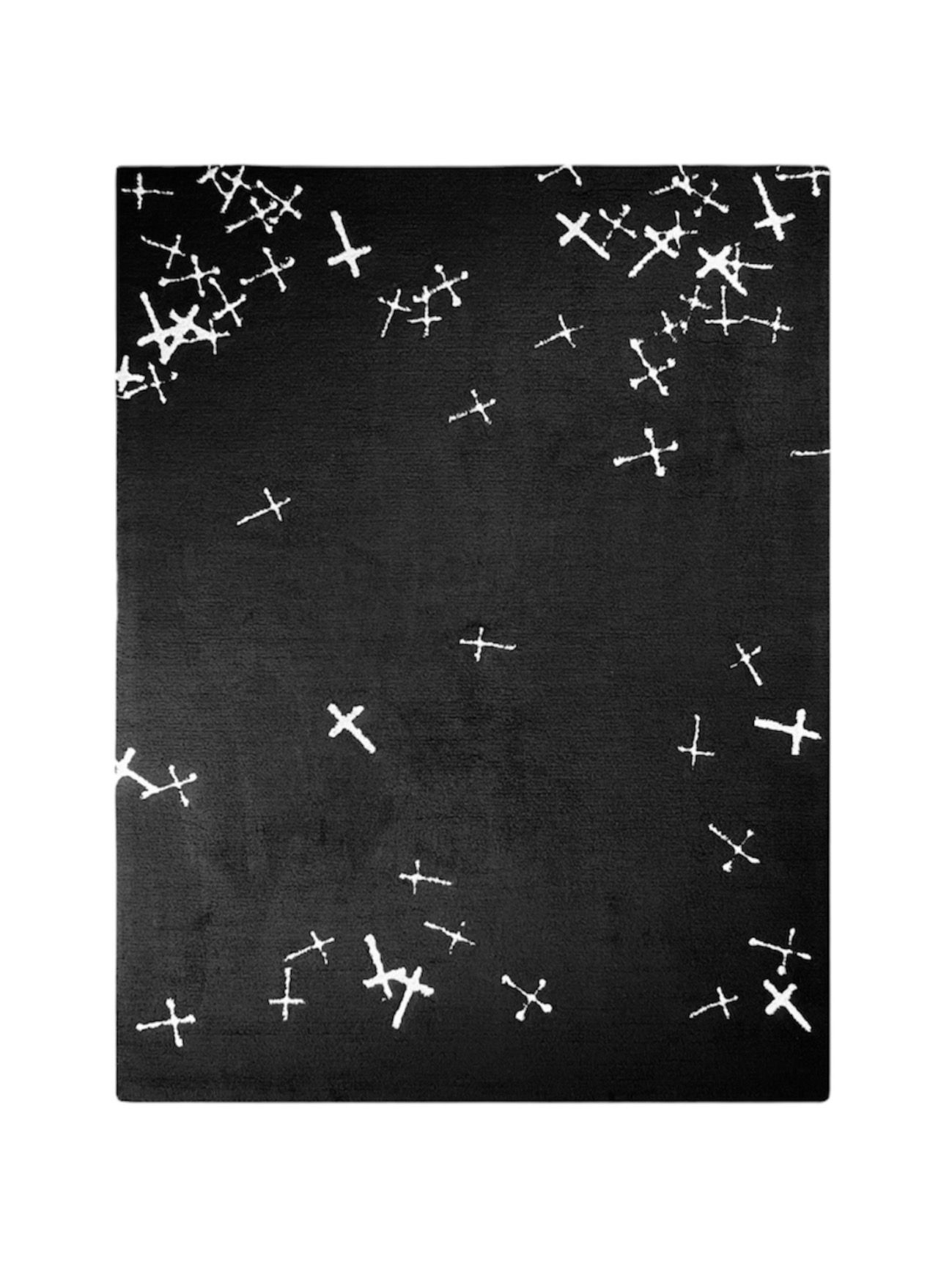 Pre-owned Undercover Aw02 Witches Cell Division Black Crosses Rug