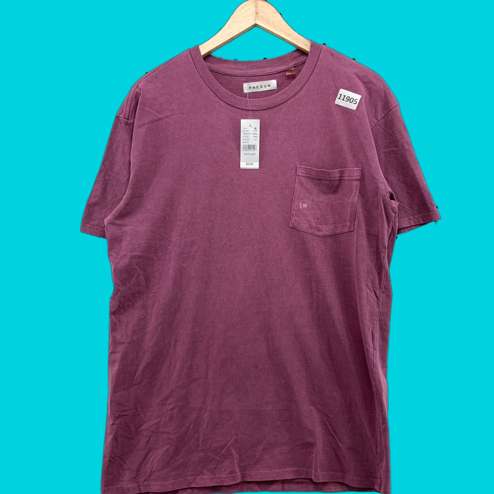 Pacsun Pacsun Shirt Mens Medium Red Short Sleeve Cotton Pocket Modern T-Shirt Size US M / EU 48-50 / 2 - 1 Thumbnail