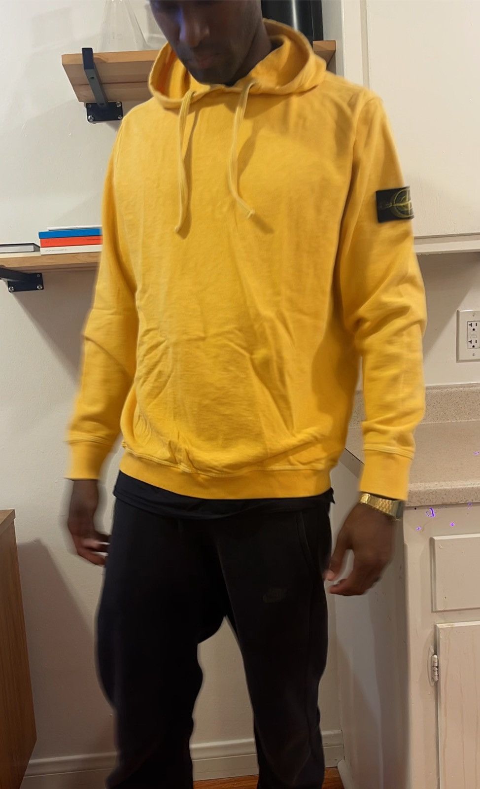 Stone Island Stone Island Yellow Lightweight Hoodie Large Size US L / EU 52-54 / 3 - 1 Thumbnail