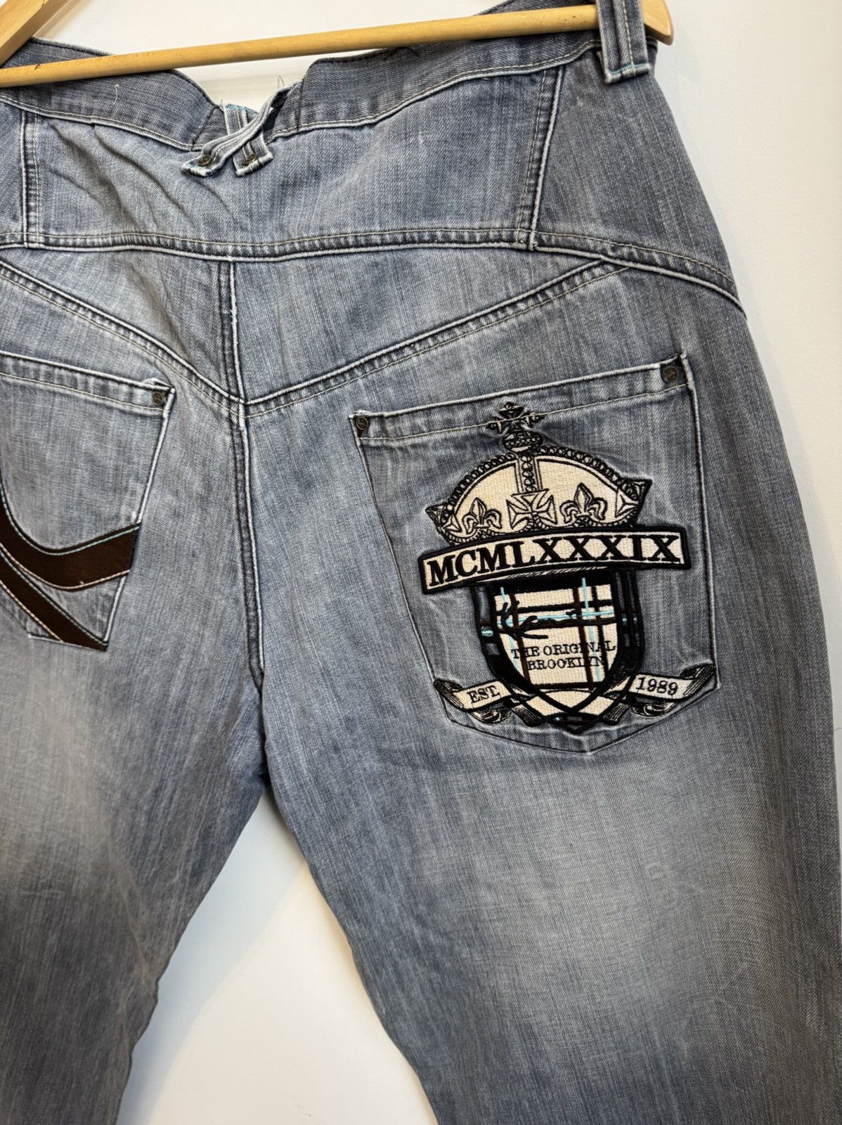 Japanese Brand × Karl Kani Karl Kani Brooklyn Baggy Fit Pants Vintage Size US 35 - 4 Thumbnail