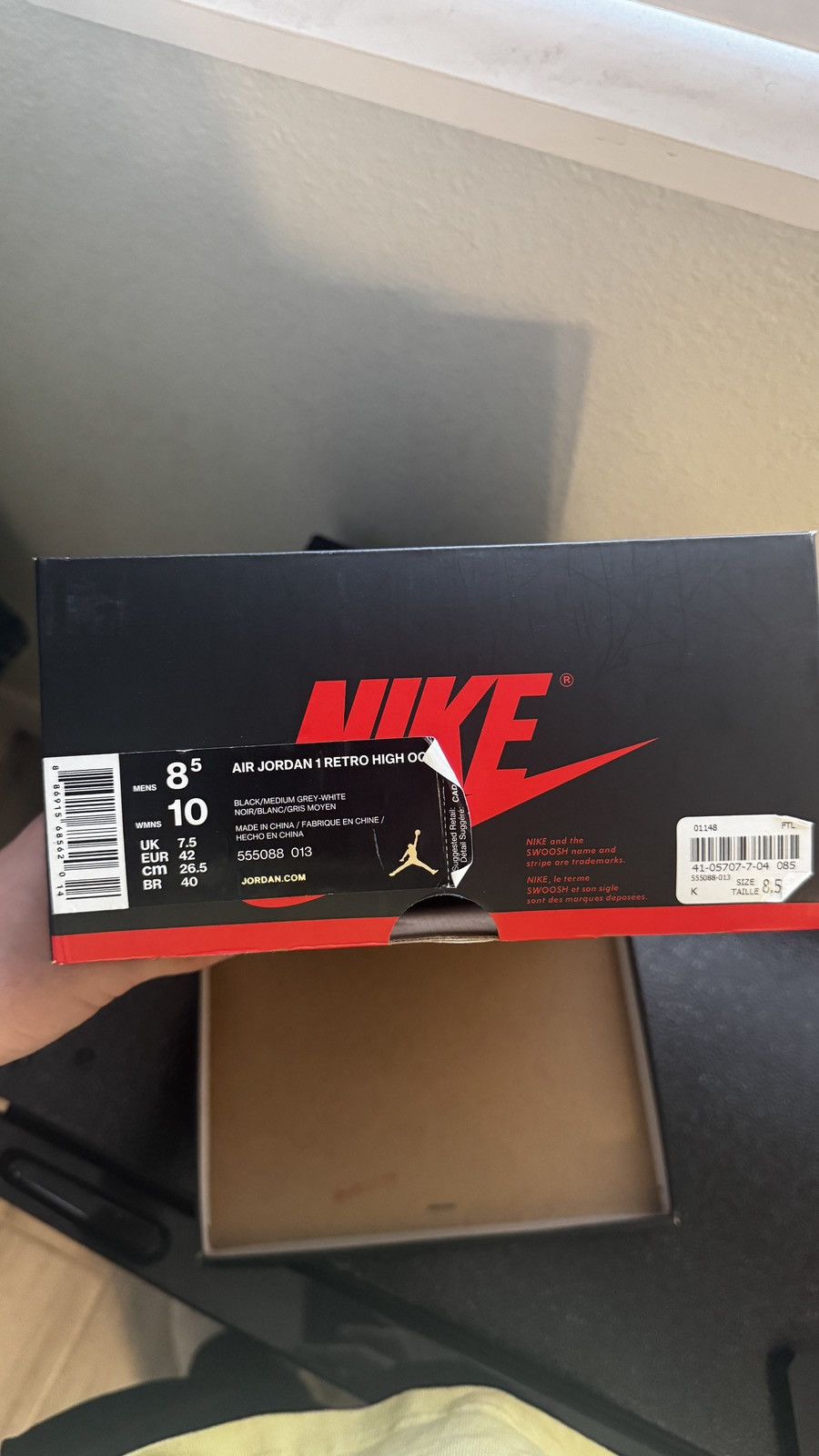 Nike Jordan 1 shadow high (2018) Size US 8.5 / EU 41-42 - 7 Thumbnail
