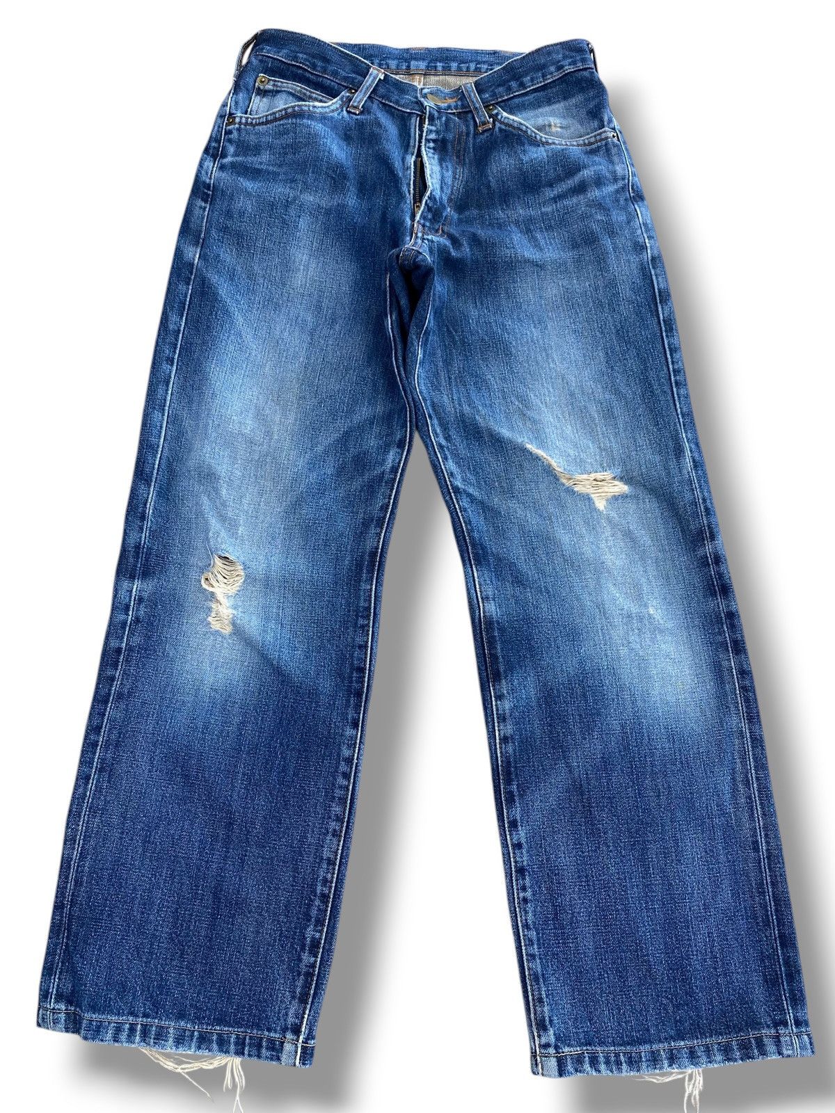 Wrangler Wrangler Brand Faded Wash Ripped Style Loose Jeans Size US 28 / EU 44 - 1 Thumbnail