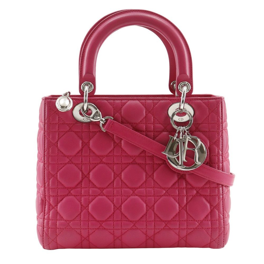 Dior Dior Christian Dior Lady Dior Cannage Leather 2way Bag Leather Handbag DUTY FREE for USA Size ONE SIZE - 1 Thumbnail