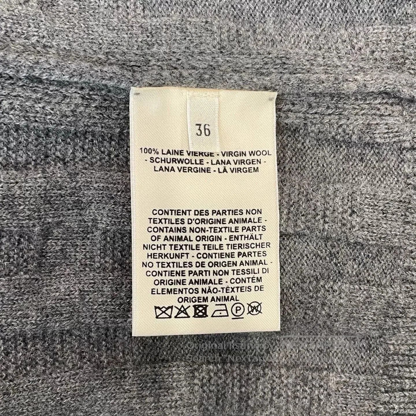 Hermes Hermes Gray Wool Cardigan. Size US S / EU 44-46 / 1 - 6 Thumbnail