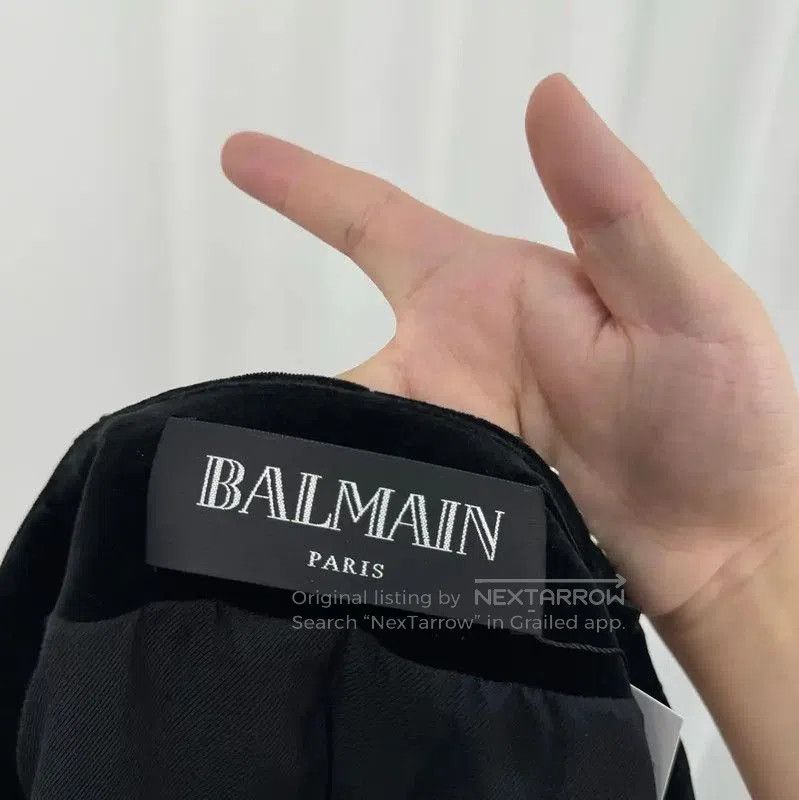 Balmain Balmain Black Cotton Blend Logo Jacket . Size S / US 4 / IT 40 - 5 Thumbnail