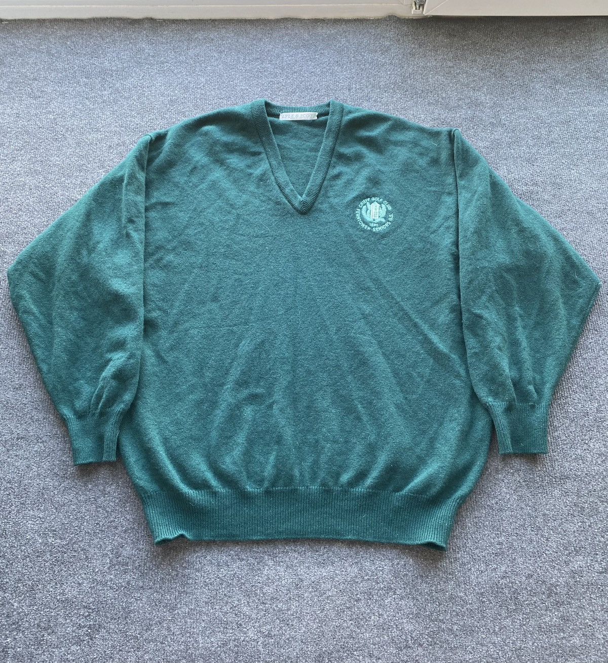 Lyle & Scott 🔥90s Lyle Scott Scotland crieff golf club v neck pullover Size US XL / EU 56 / 4 - 1 Thumbnail