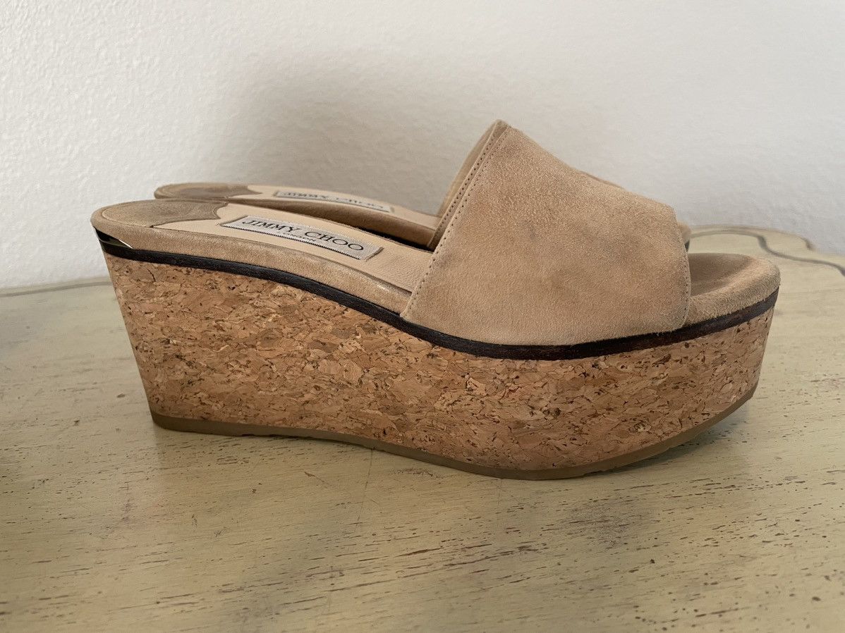 Jimmy Choo Deedee 80 Platform Slides Size US 7 / IT 37 - 4 Thumbnail