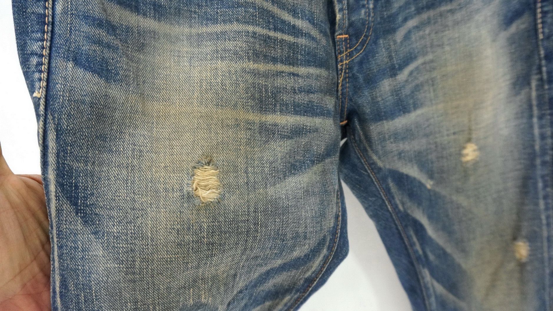 If Six Was Nine 🔴JOHN BULL🔴 Mudwash Distressed Selvedge Vintage Jeans Size US 30 / EU 46 - 7 Thumbnail