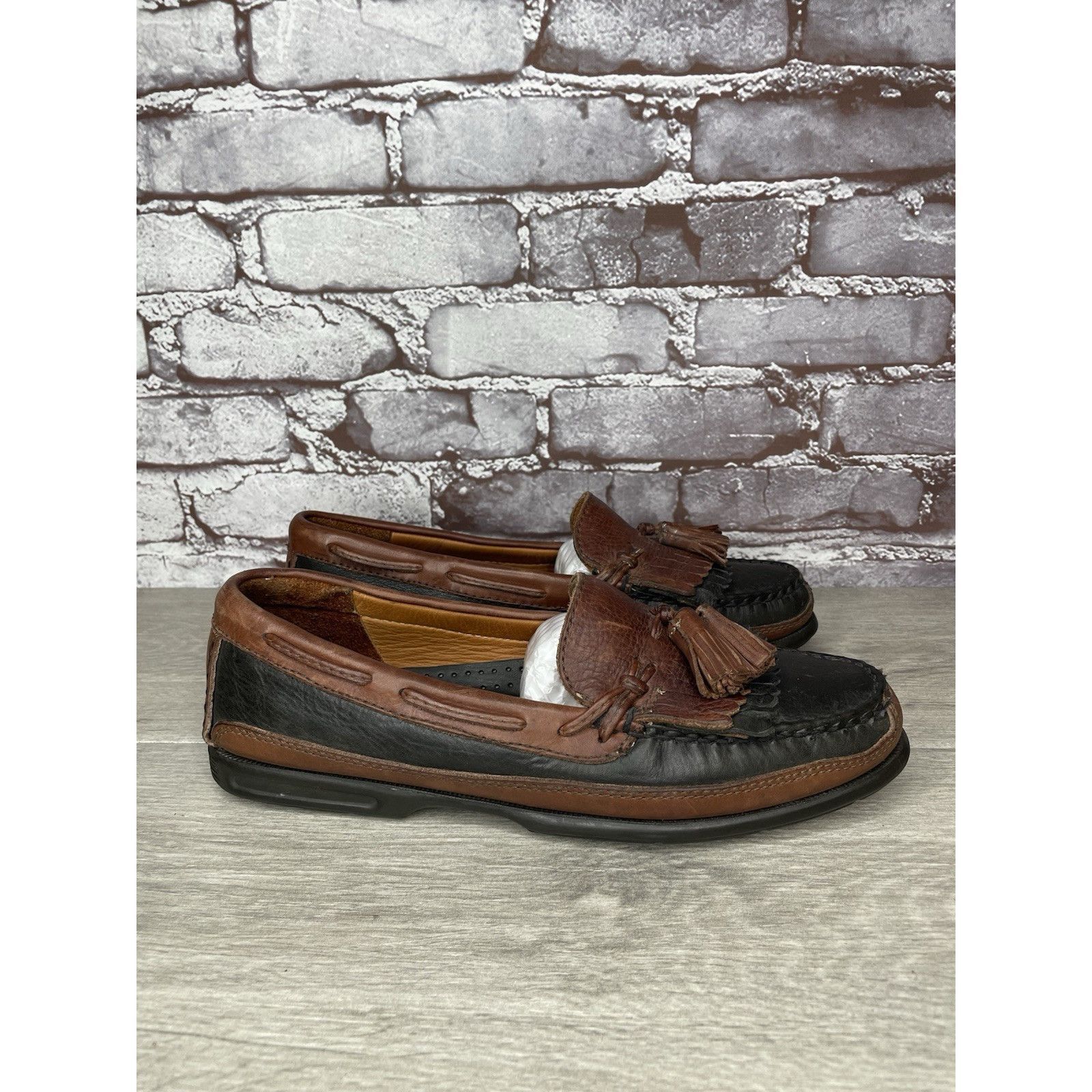 Johnston & Murphy Johnston & Murphy Passport Brown Black Kiltie Tassel Loafer Size US 9 / EU 42 - 4 Thumbnail