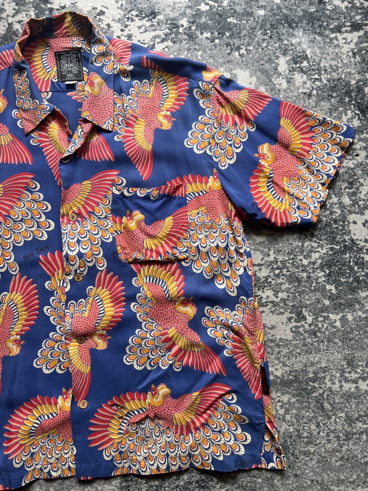 Dogtown Vtg DogTown Skate Japanese Motif Open Colar Hawaiian Shirt Size US L / EU 52-54 / 3 - 4 Thumbnail
