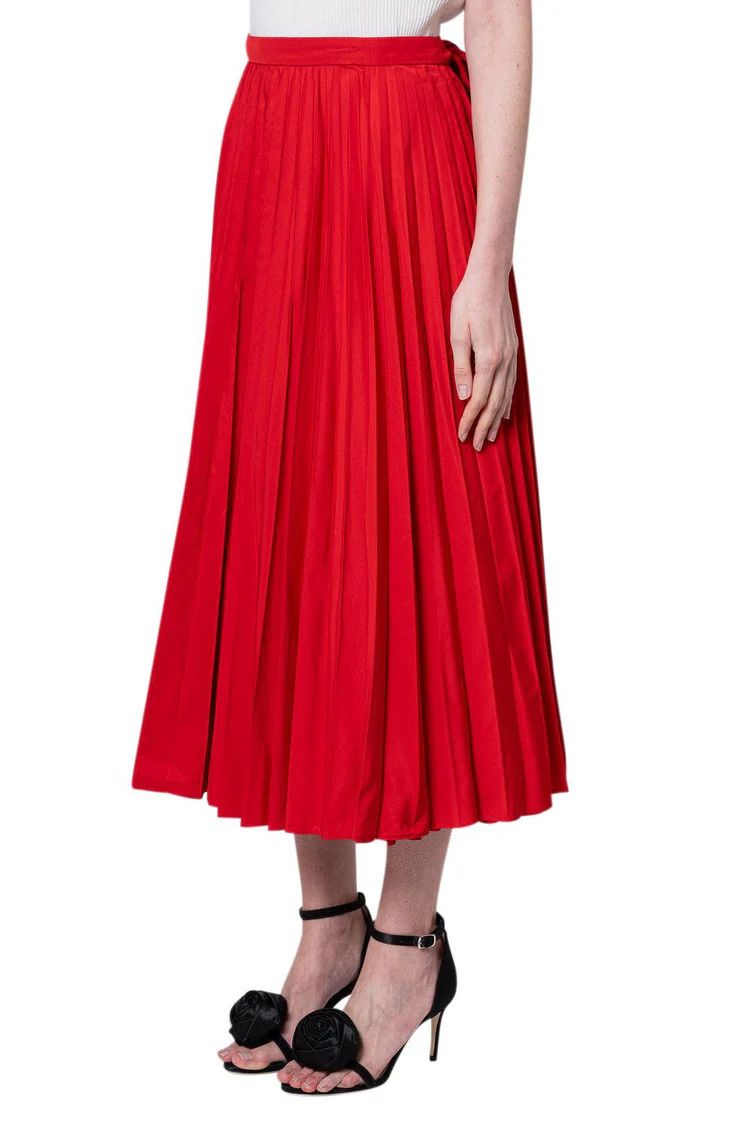 Valentino o1y0326 Midi Skirt in Red Size 26" / US 2 / IT 38 - 3 Thumbnail