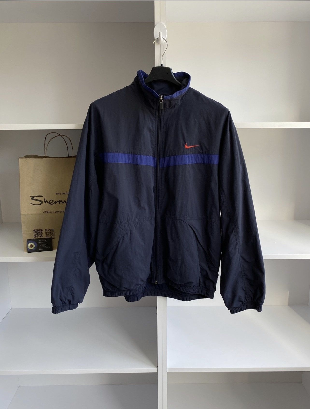 VINTAGE 2000s RARE NIKE NINJA TRACK JACKET Y2K ZIP HOODIE