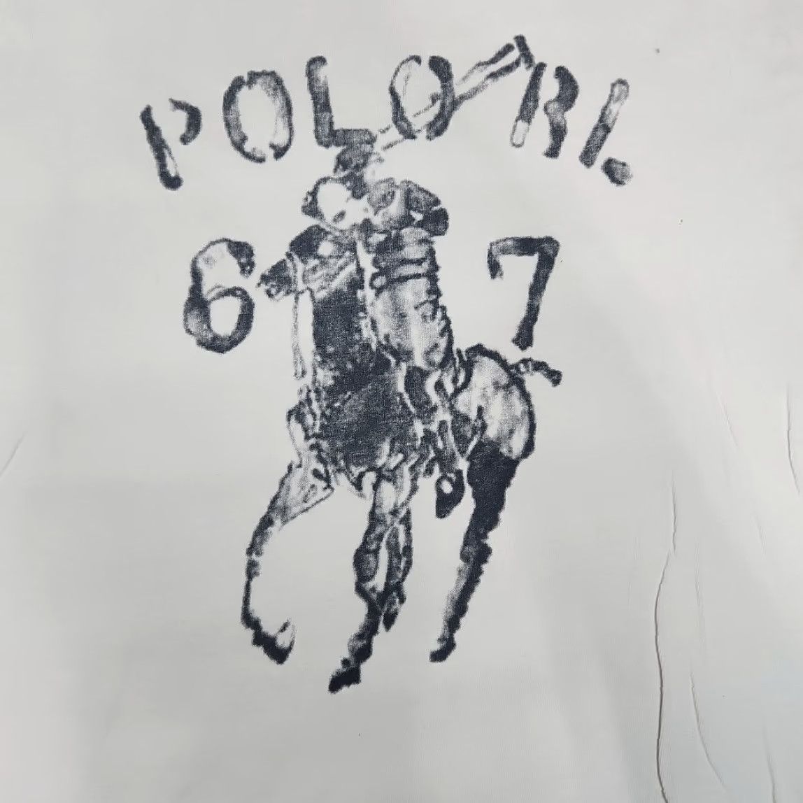 Polo Ralph Lauren VINTAGE Polo Ralph Lauren RL 67 T Shirt Men Small White Big Pony Logo Graphic Men Shirts Short Sleeve Crew Neck Knit Cotton Size US S / EU 44-46 / 1 - 2 Thumbnail
