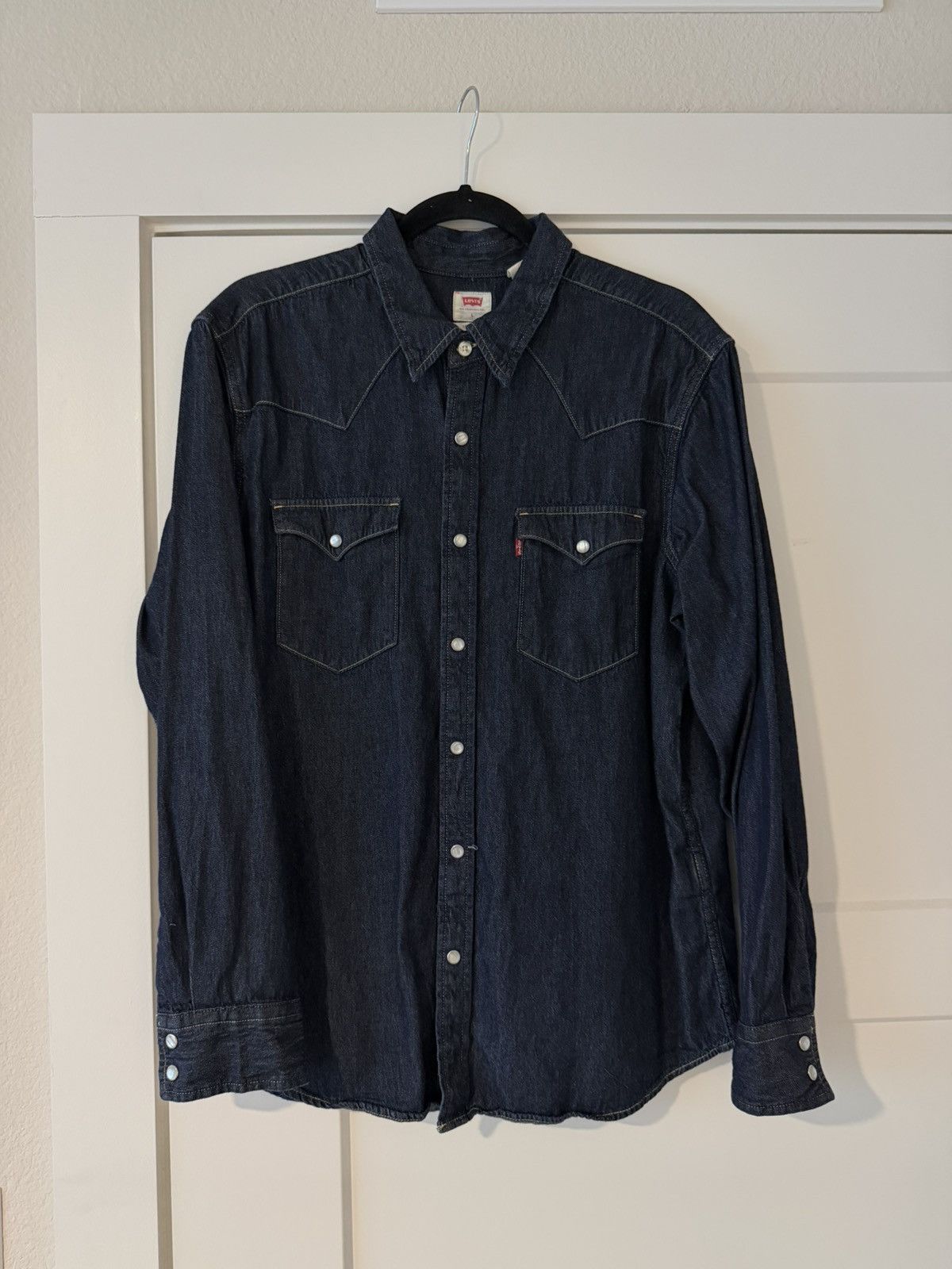 Levi's Levi’s Western Denim Shirt Size US L / EU 52-54 / 3 - 1 Thumbnail