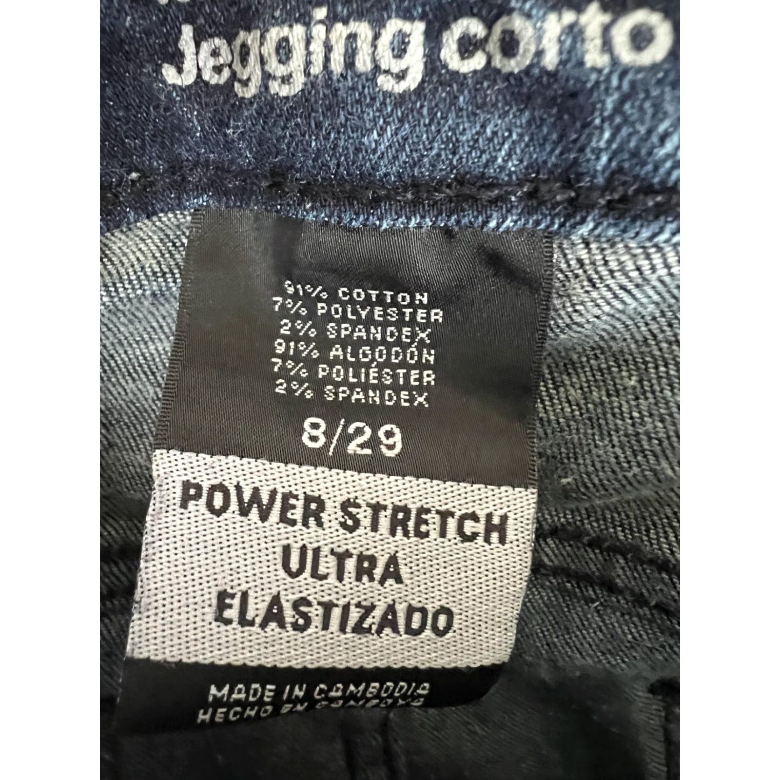 Mossimo Mossimo Mid-Rise Jegging Crop Jeans Womens 8/29 Blue Dark Stretch Denim Y2K Size 30" / US 8 / IT 44 - 5 Thumbnail