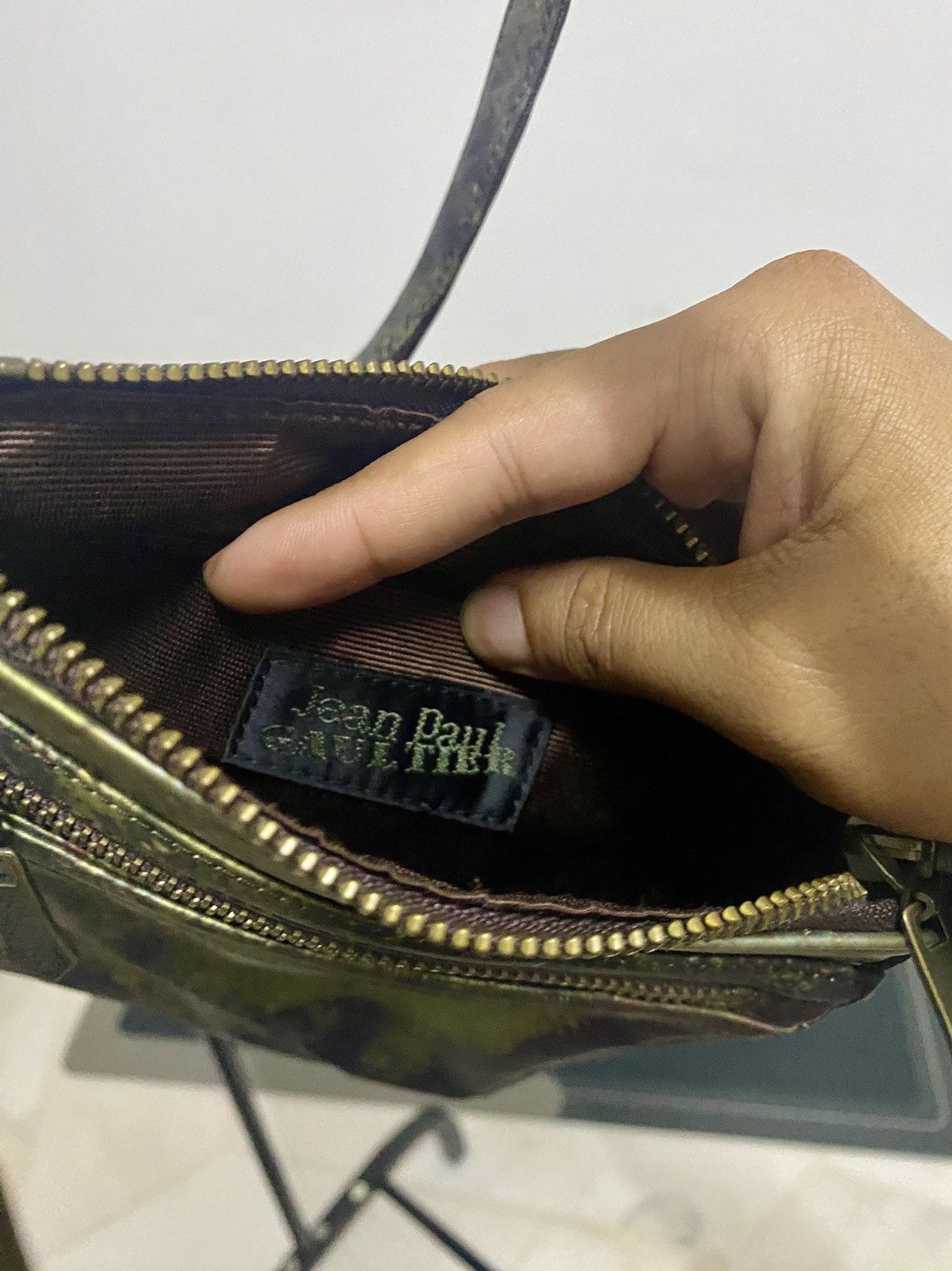 Jean Paul Gaultier Vintage 90s Jean Paul Gaultier Cyber rusty Sling bag Size ONE SIZE - 10 Thumbnail