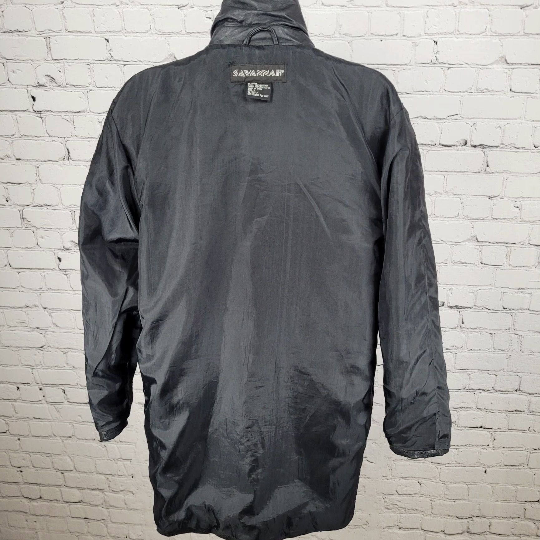 Vintage Savannah Black Genuine Leather Buttoned Pockets Lined Jacket Size Small S Size S / US 4 / IT 40 - 6 Thumbnail