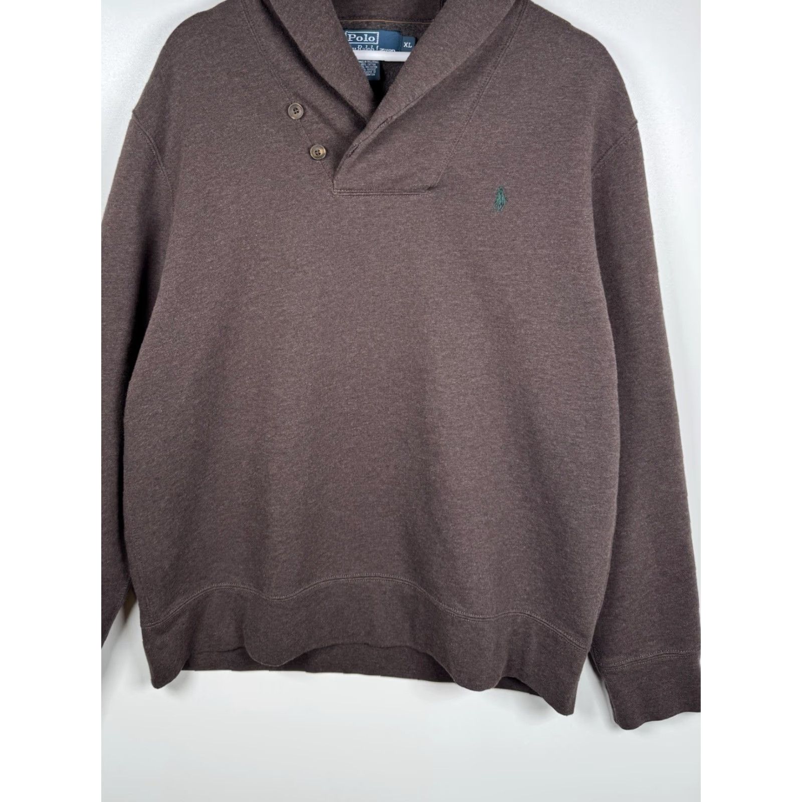 Ralph Lauren VINTAGE Ralph Lauren Shawl Collar Pullover Sweater Elbow Patches Brown XL Men's Size US XL / EU 56 / 4 - 4 Thumbnail