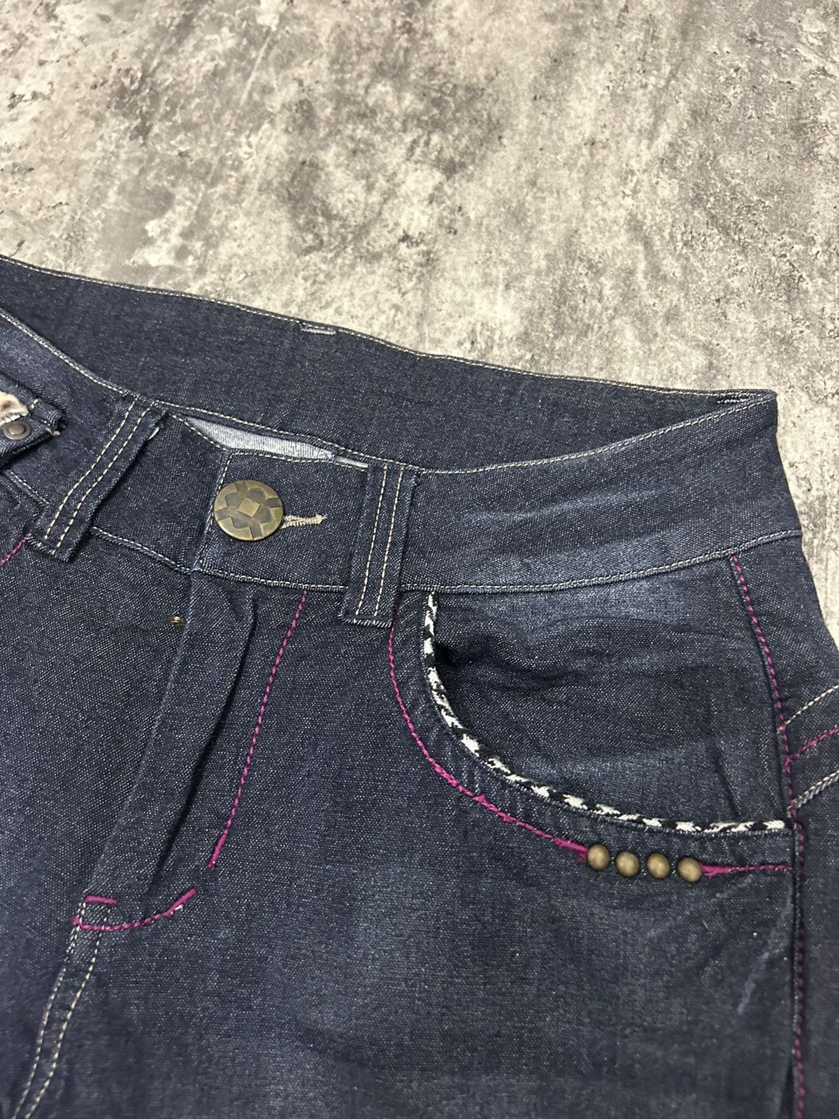 If Six Was Nine × Le Grande Bleu (L.G.B.) × Tornado Mart Maliani Mudwash Studded Boot Cut Jeans Size US 28 / EU 44 - 8 Thumbnail