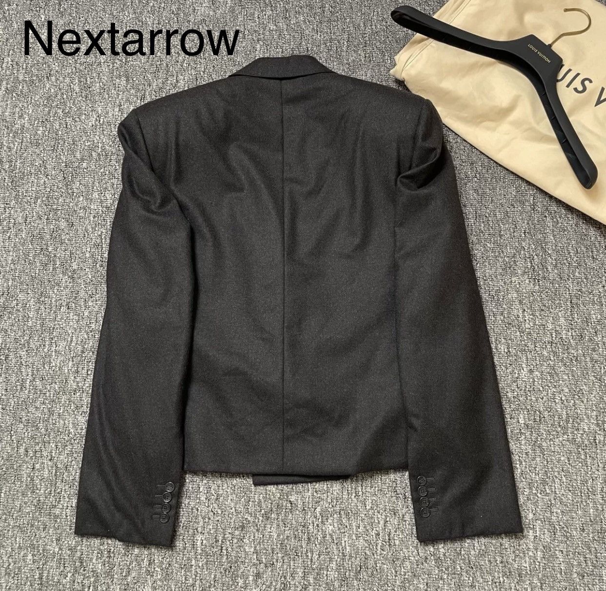 Louis Vuitton Louis Vuitton LVblack gray pin cotton wool black suit jacket Size 48S - 2 Thumbnail