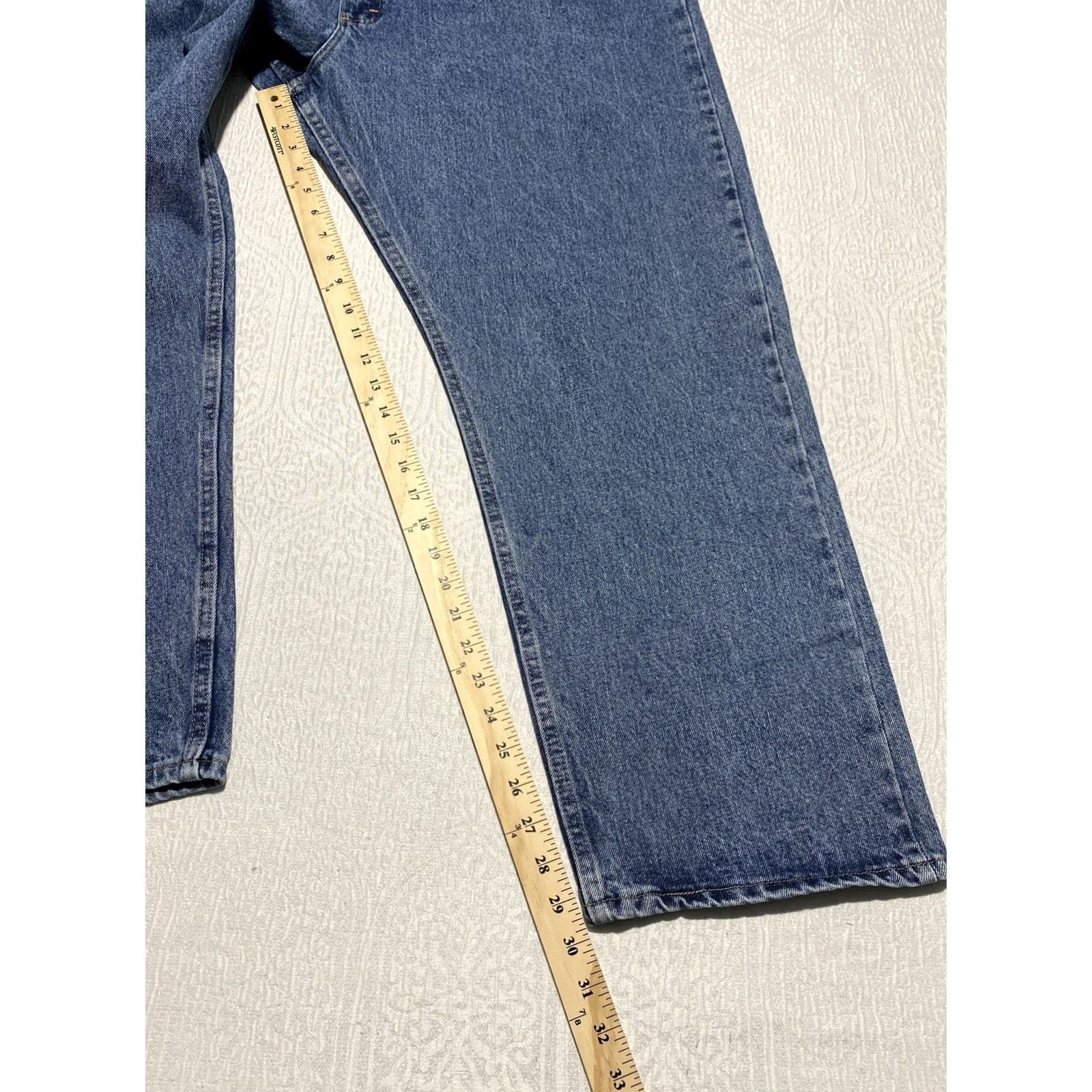 Wrangler Wrangler Jeans Mens 44x30 Blue Relaxed Fit Denim 5-Pocket Zipper Button Fly Comfort Guaranteed Mens Space9T701VR Size US 44 / EU 60 - 7 Thumbnail