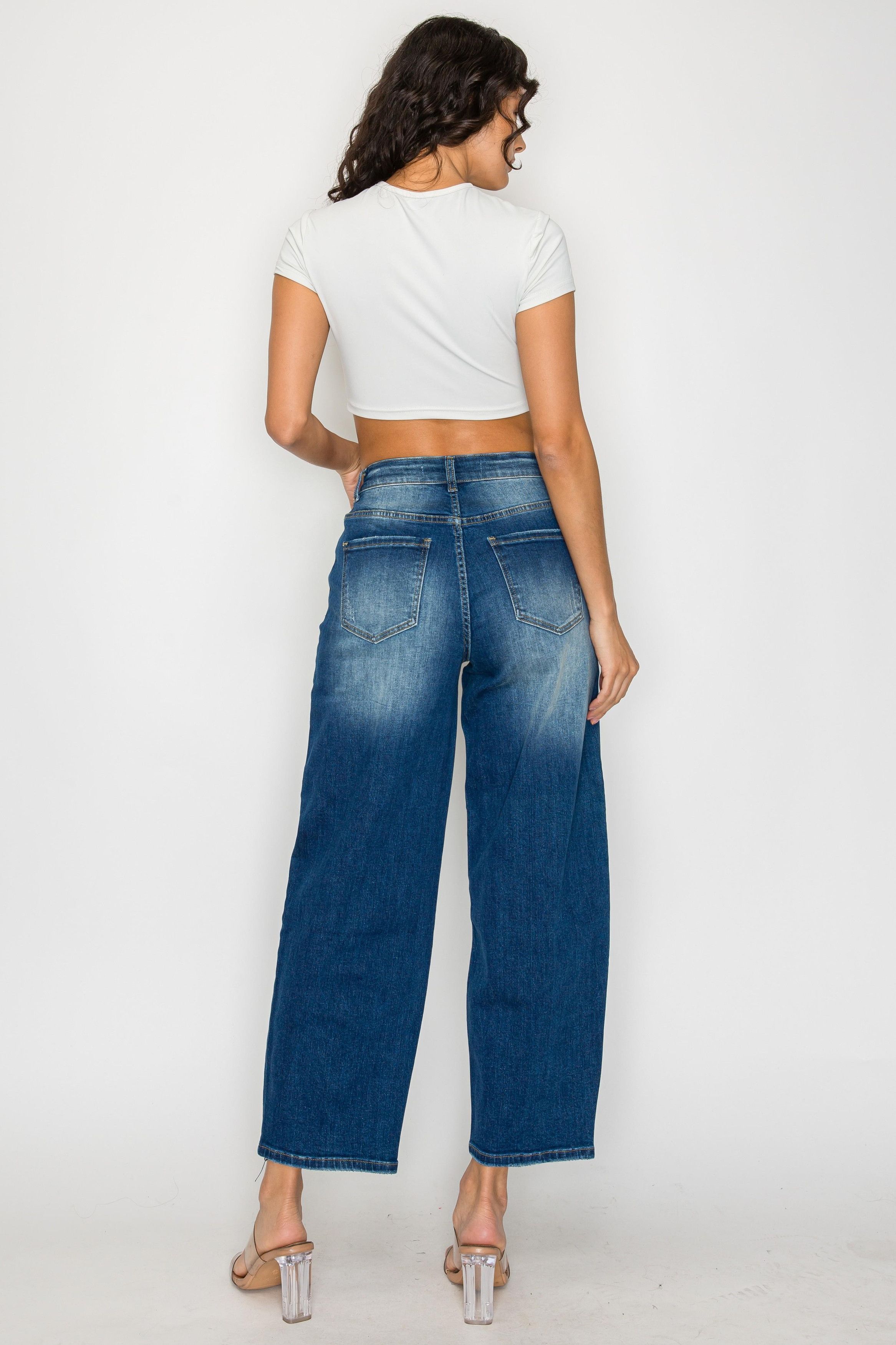 Other Women's high-waisted stretch fit denim pants in medium blue Size 28" / US 6 / IT 42 - 2 Thumbnail