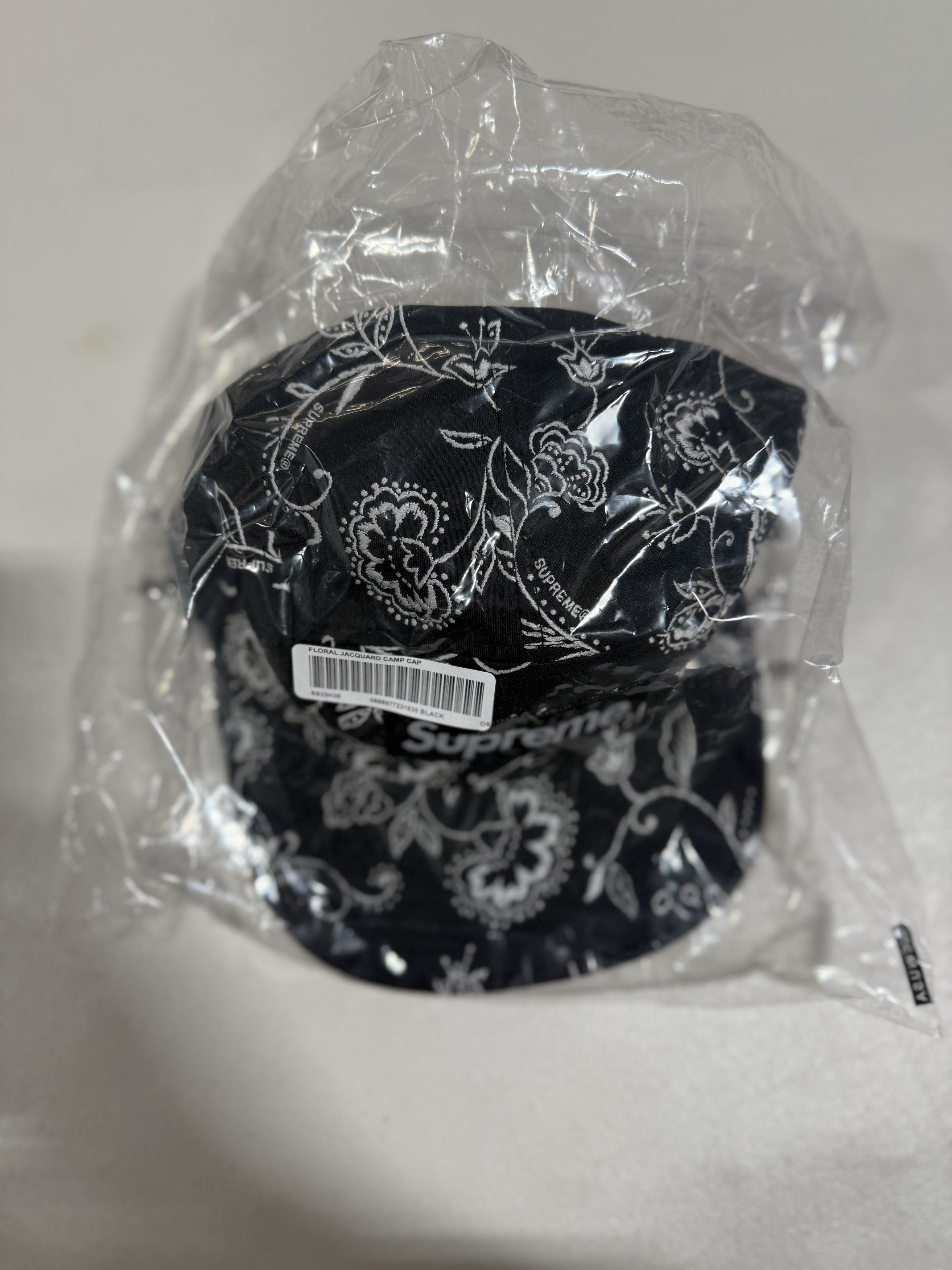 Supreme Supreme Floral Jacquard Camp Cap Black Sz Adjustable Size ONE SIZE - 3 Thumbnail