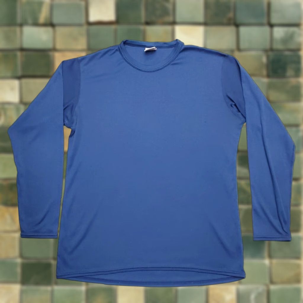 Patagonia VTG Patagonia Capilene Top Mens M Blue Baselayer Pullover Long Sleeve Crew Neck Polyester Solid Hiking Cycling Skiing Activewear 90s Mens Size US M / EU 48-50 / 2 - 1 Thumbnail