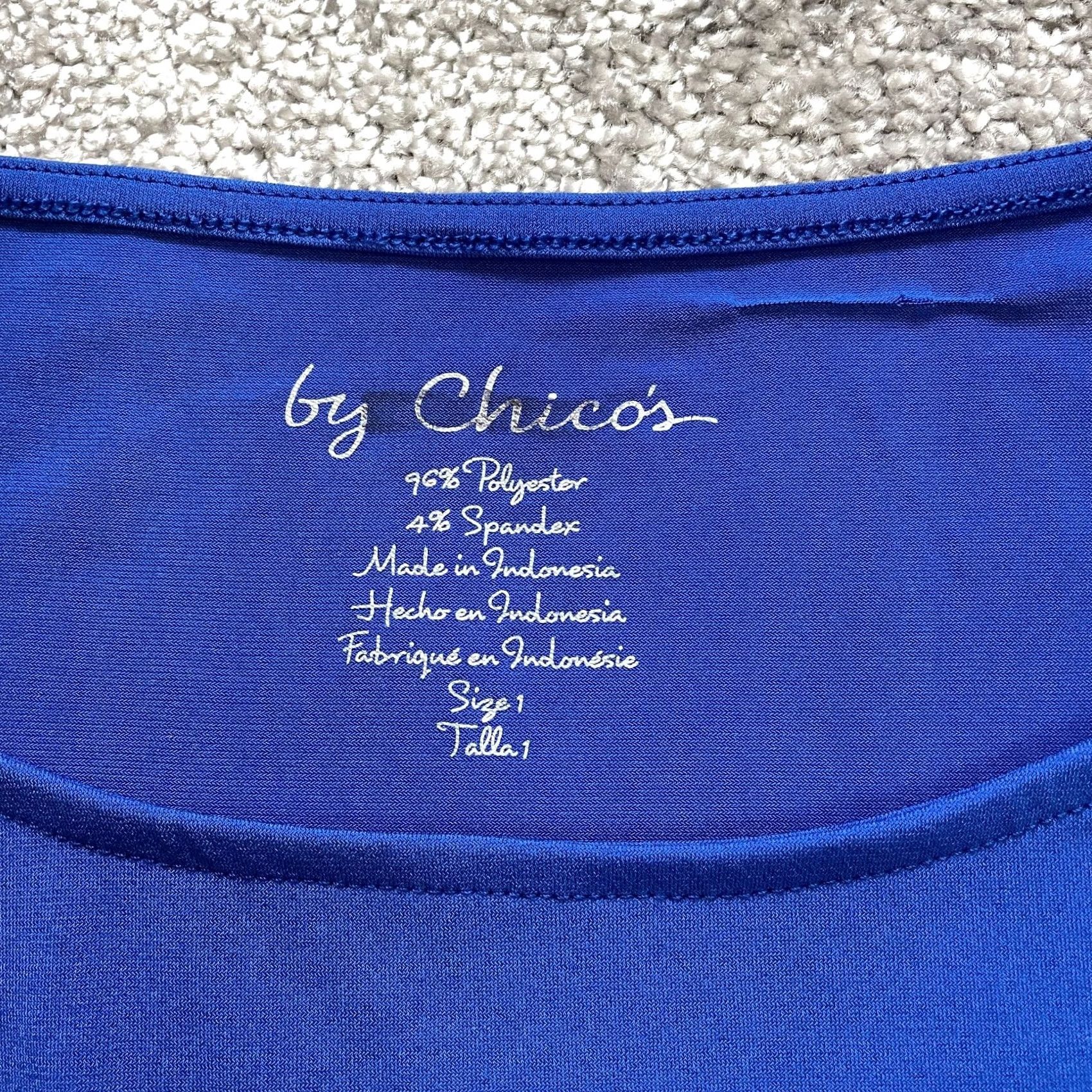Vintage Chico's Tee Shirt Womens Blue 8/10 T-Shirt Round Neck Long Sleeve Pullover Casual / Formal Top Women XS? Size M / US 6-8 / IT 42-44 - 2 Thumbnail