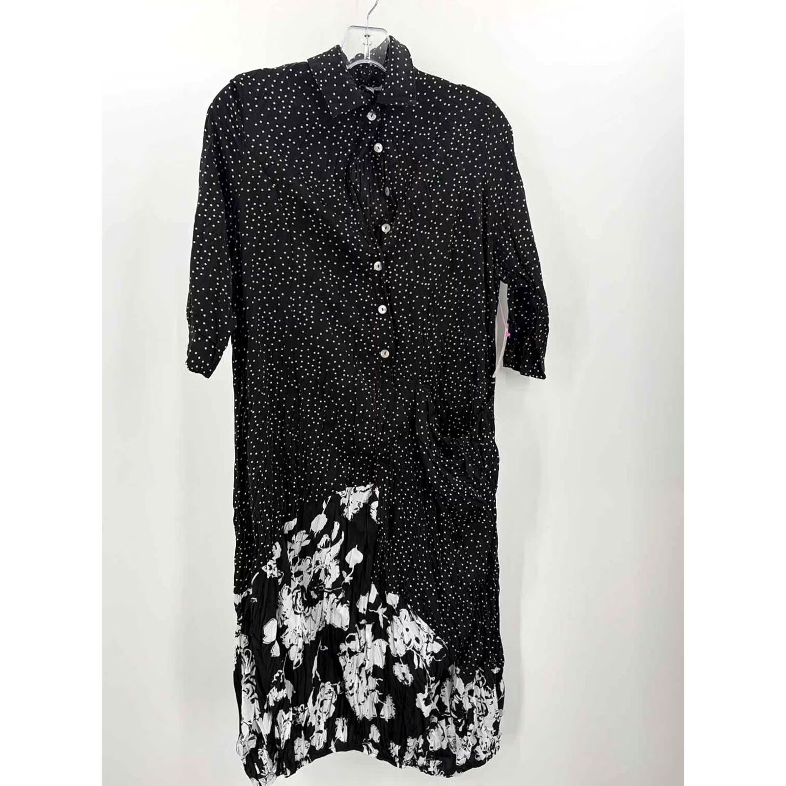 Vintage Shana Black Midi Long Sleeve Dress Size Medium Size M / US 6-8 / IT 42-44 - 2 Thumbnail