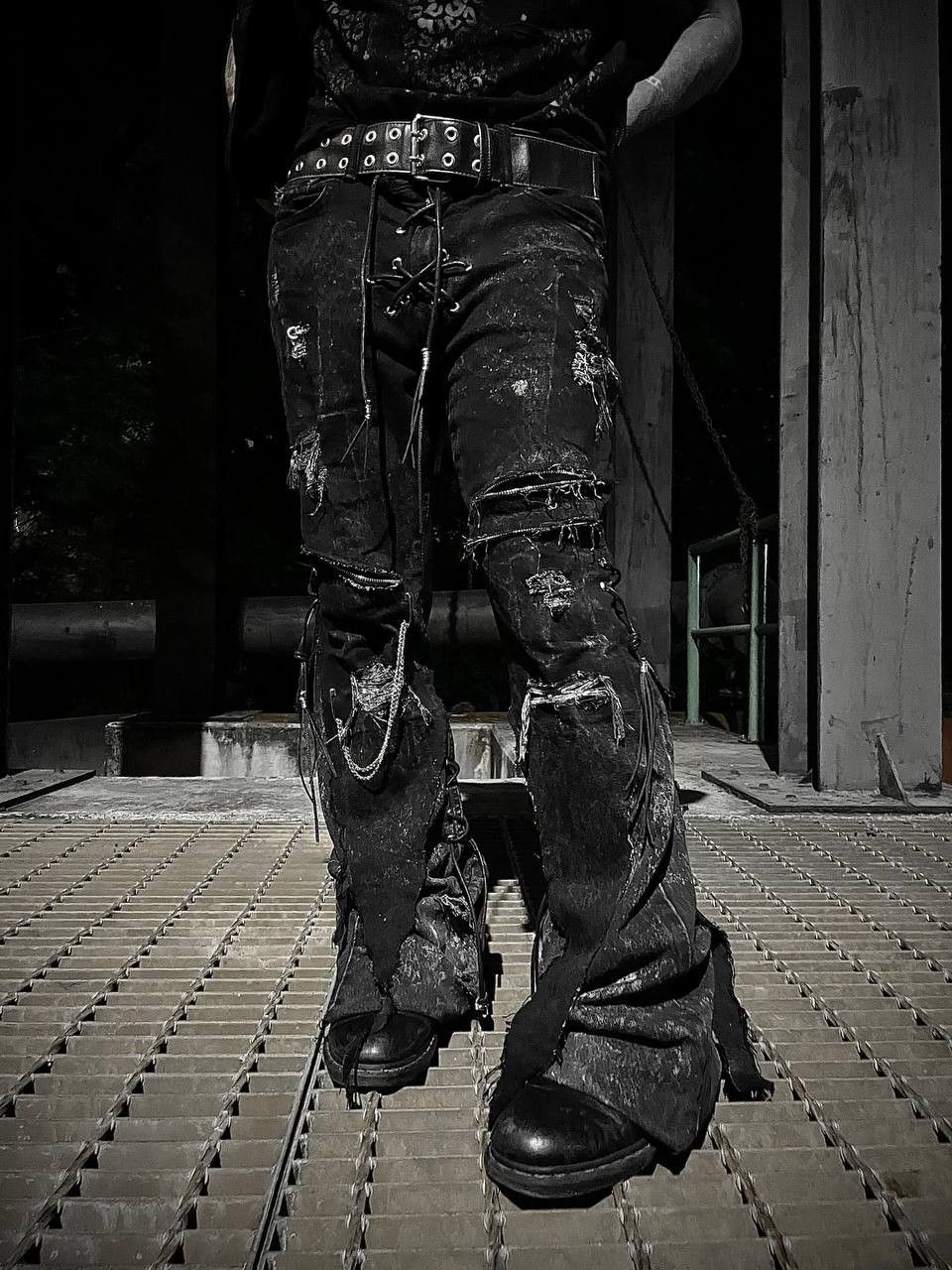 Other Custom Vkei Grunge Jeans Size US 33 - 1 Thumbnail
