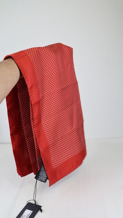 Saint Laurent Paris o1rshd1 Size: OS / Carre Pois Rouge Twill Scarf in Red Size ONE SIZE - 5 Thumbnail