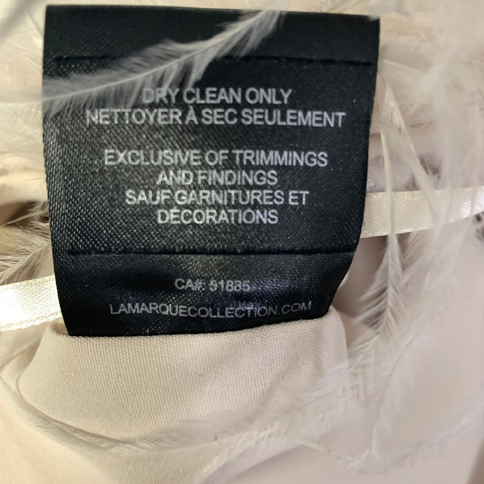 LAMARQUE LAMARQUE Size L Tan Champagne Feathers Cocktail Dress Size L / US 10 / IT 46 - 7 Thumbnail
