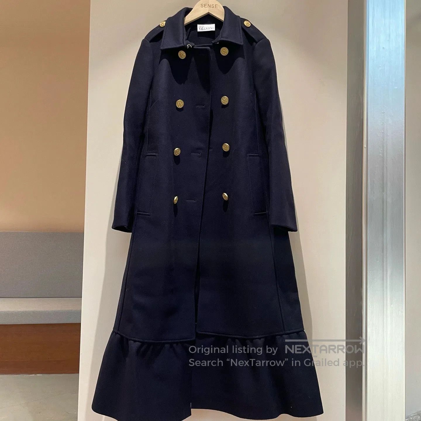 Valentino Red Valentino Wool Long Coat Ruffle Hem. Size US M / EU 48-50 / 2 - 1 Thumbnail