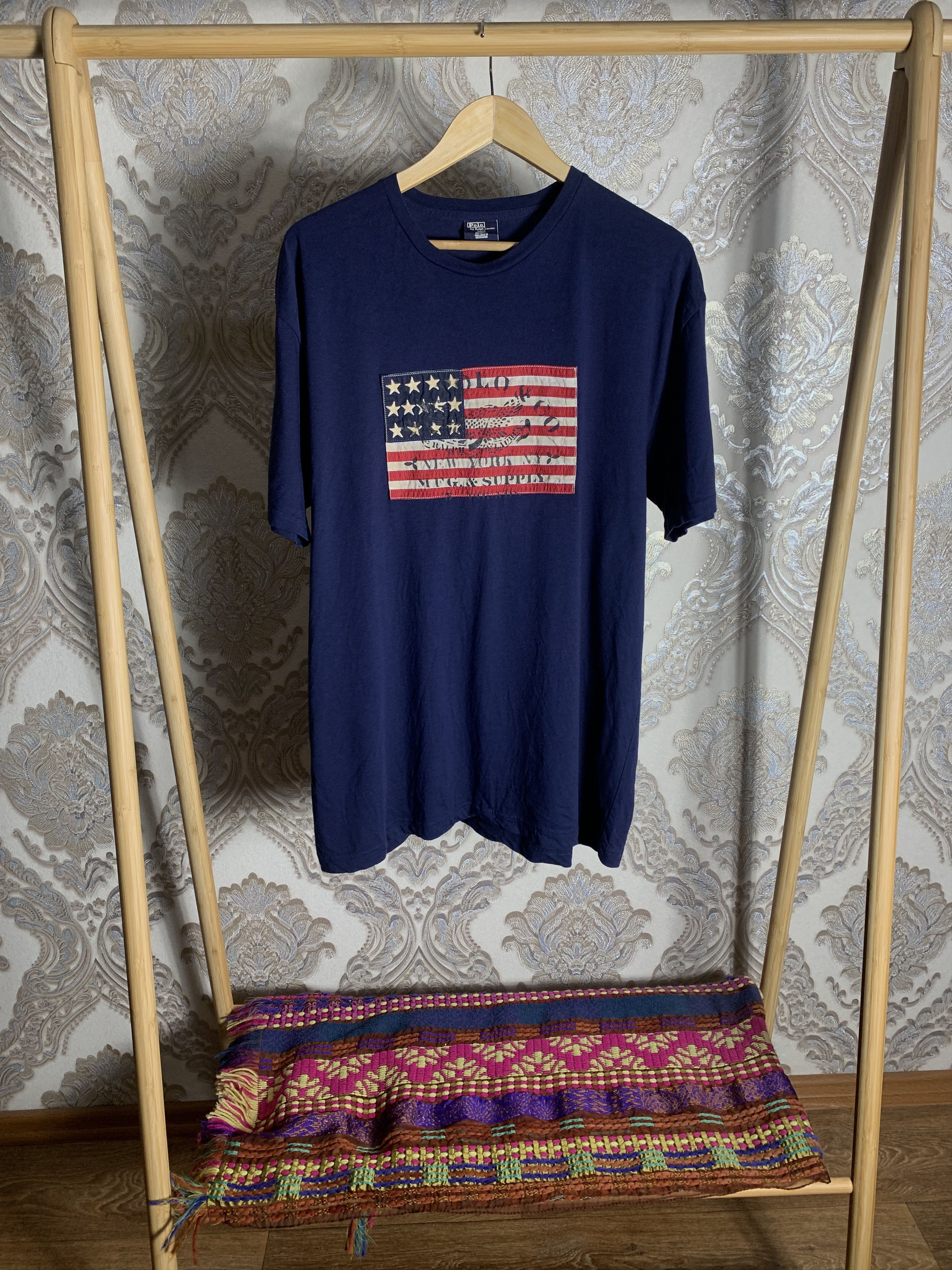 Polo Ralph Lauren VINTAGE POLO RALPH LAUREN USA FLAG T-SHIRT RETRO Y2K 90s Size US L / EU 52-54 / 3 - 1 Thumbnail