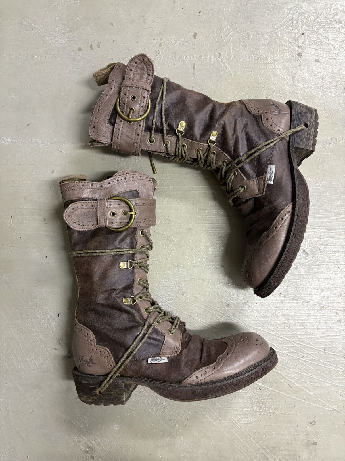Alfredo Bannister Yosuke Dirk Bikkembergs style lace trough heel leather boots Size US 7.5 / EU 40-41 - 8 Thumbnail