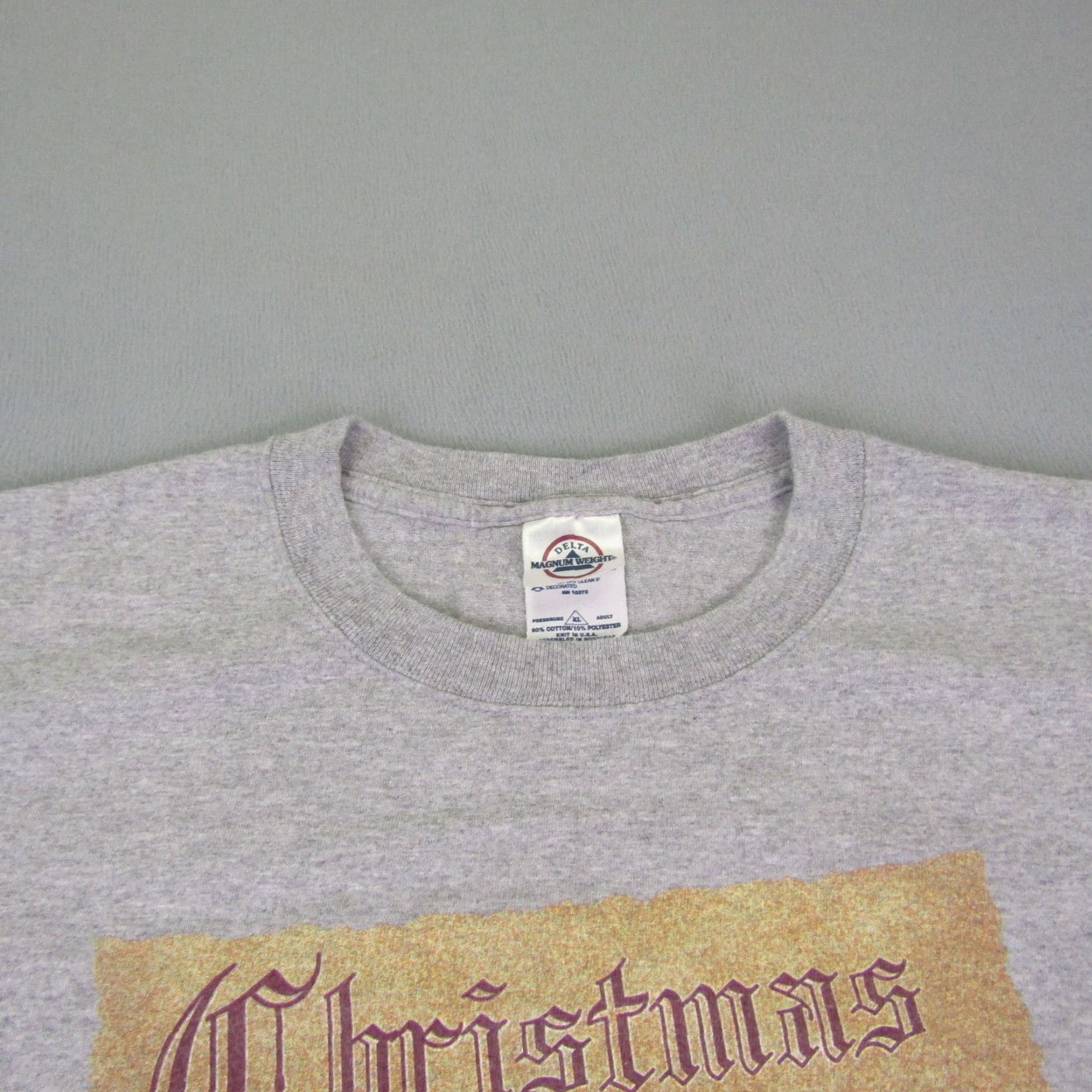 Delta VINTAGE Christmas Movie T-Shirt Mens XL Holiday A Christmas Story Cotton Logo Graphic Tee Size US XL / EU 56 / 4 - 3 Thumbnail