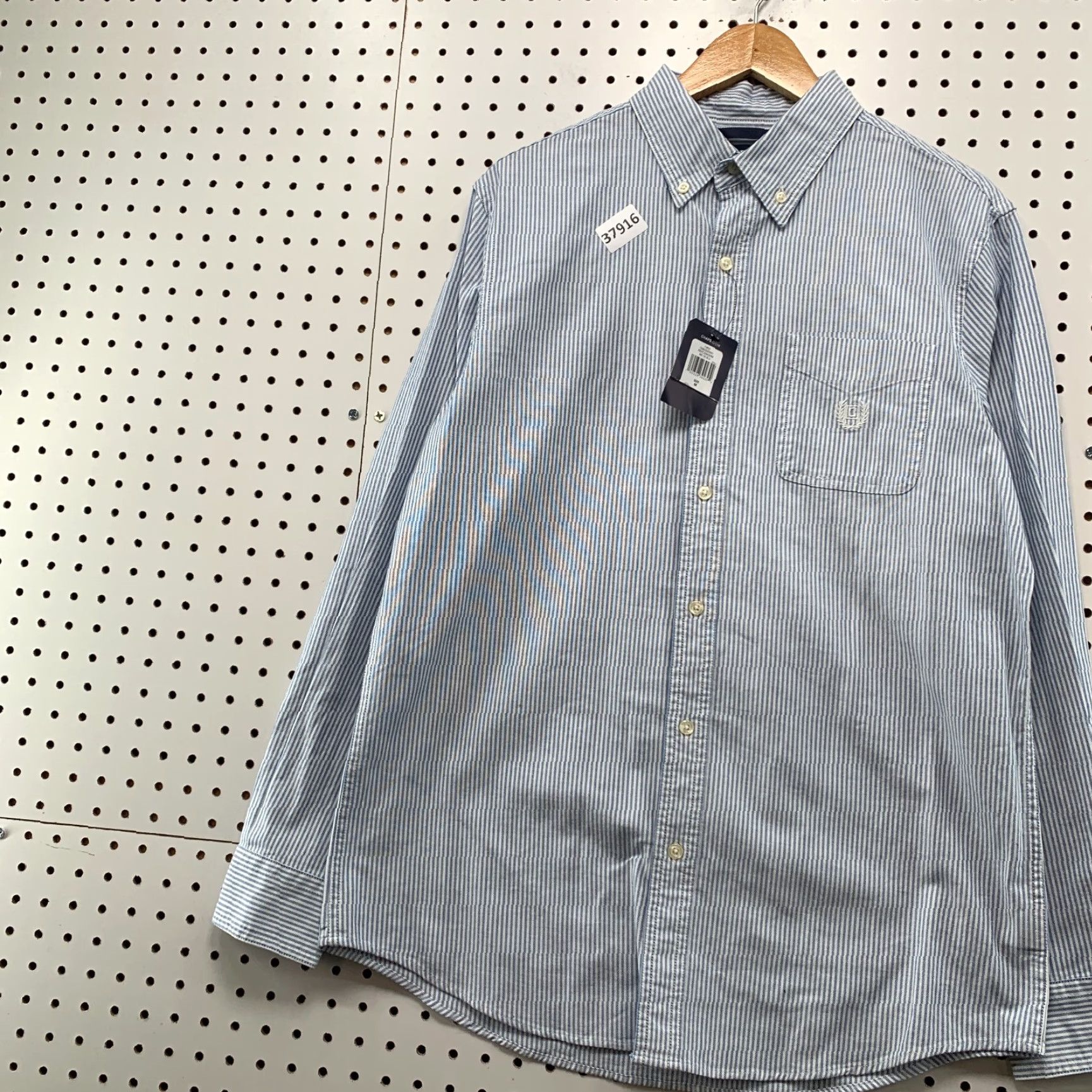 Chaps VINTAGE Chaps Button Down Shirt Mens M Blue Striped Stretch Pocket 21x30 Size US M / EU 48-50 / 2 - 3 Thumbnail