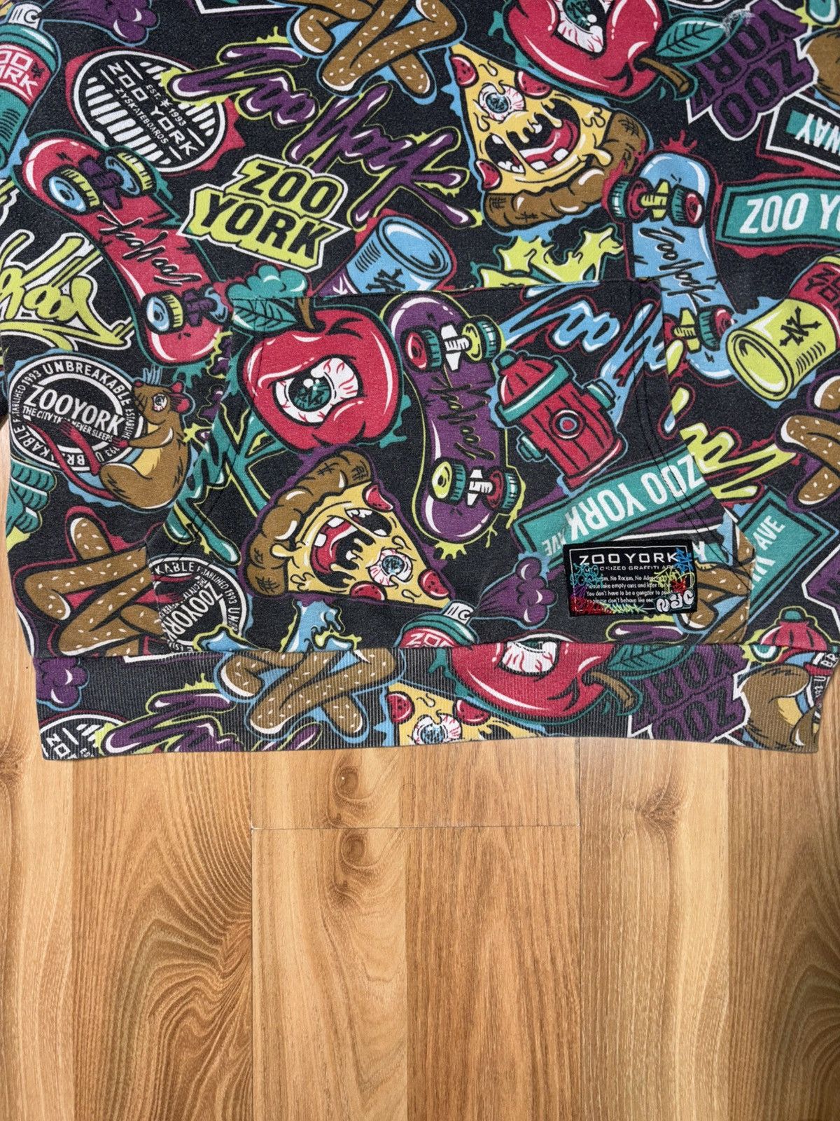 Zoo York Vintage Zoo York AOP Graffiti Hoodie Cyber-Y2K Skate Size M Size US M / EU 48-50 / 2 - 3 Thumbnail